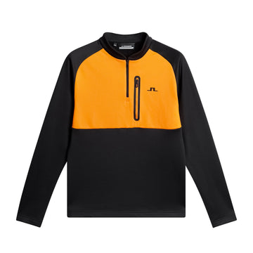 J.Lindeberg Golf Adam 1/4 Zip Mid Layer FW24 Black 9999