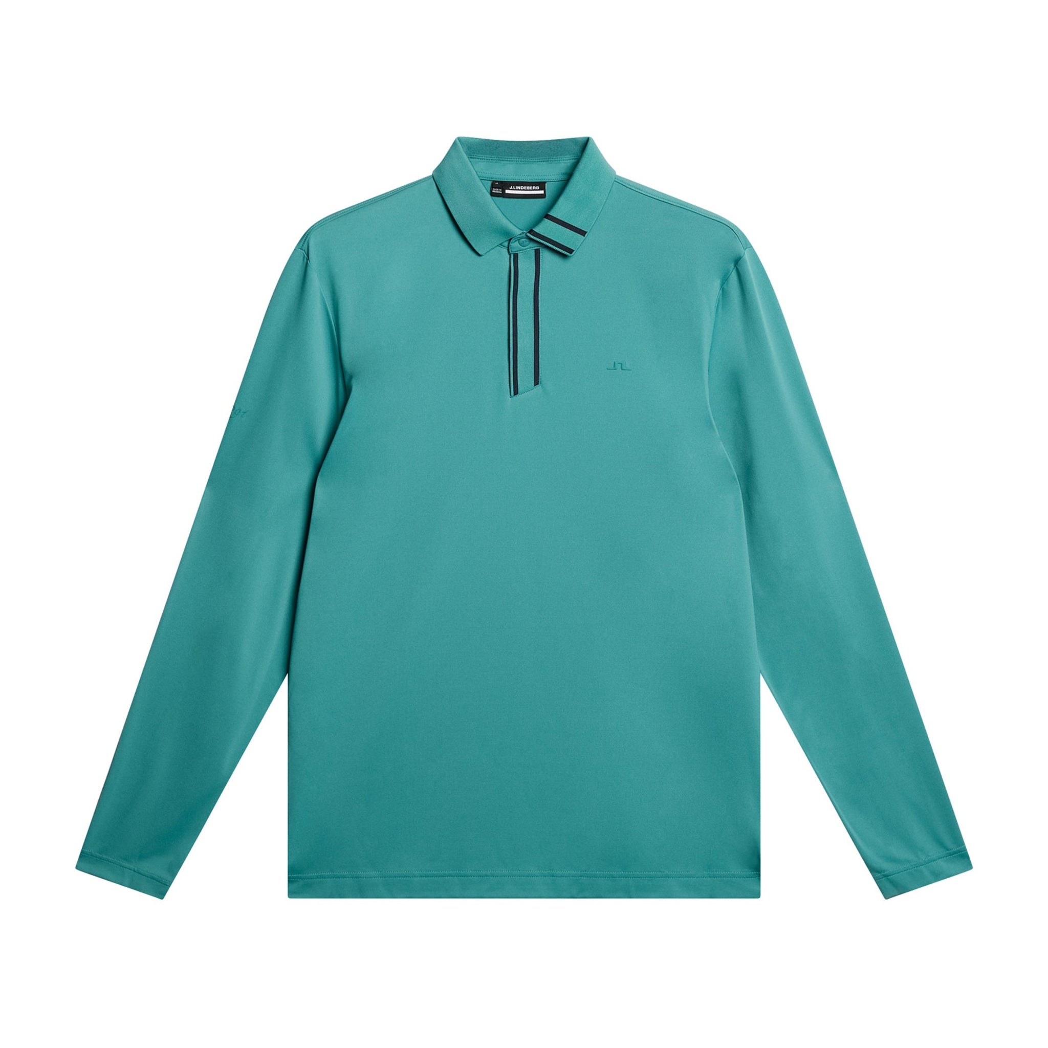 J.Lindeberg Golf x Glenmuir Viktor Long Sleeve Polo Shirt Teal O257