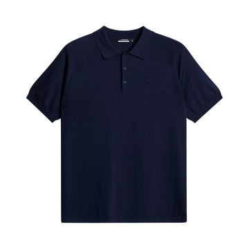 J.Lindeberg Golf x Glenmuir Martin Knitted Polo Shirt JL Navy 6855