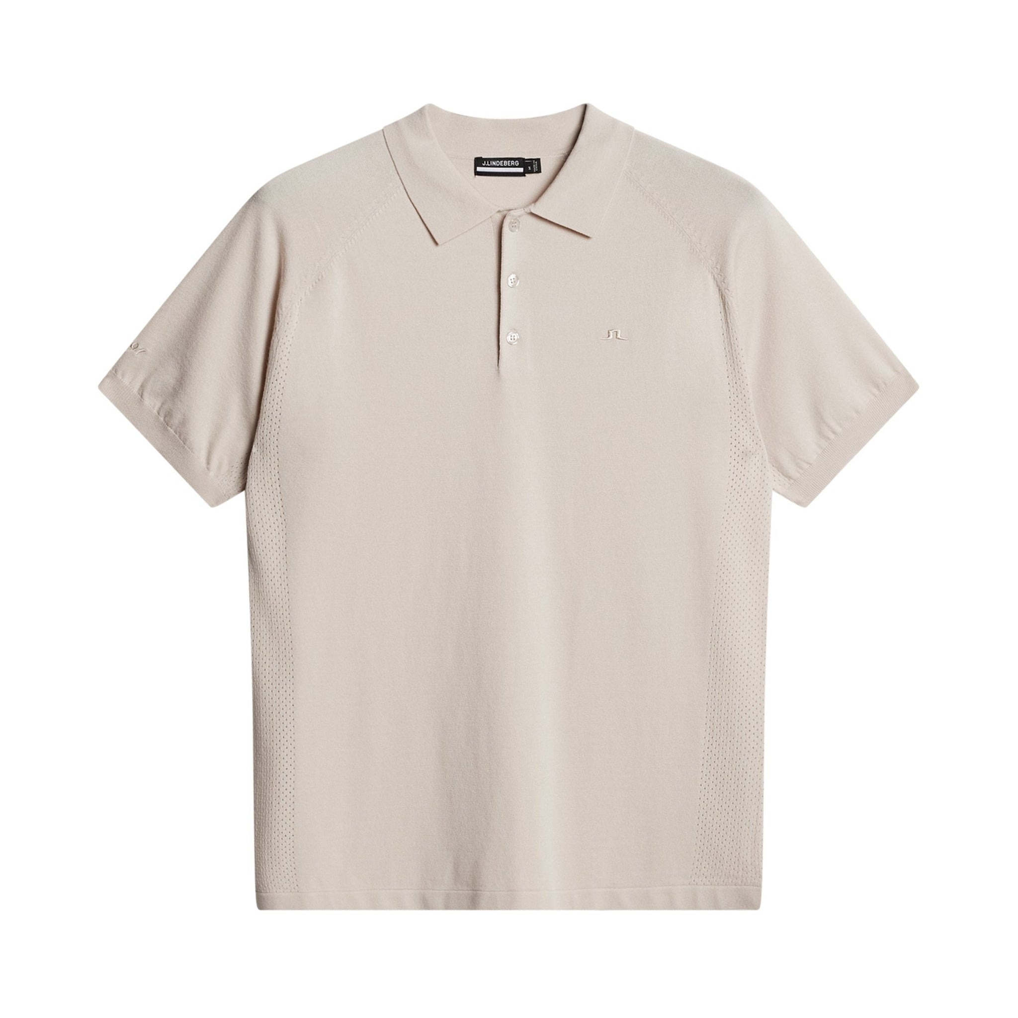 J.Lindeberg Golf x Glenmuir Martin Knitted Polo Shirt Moonbeam U029