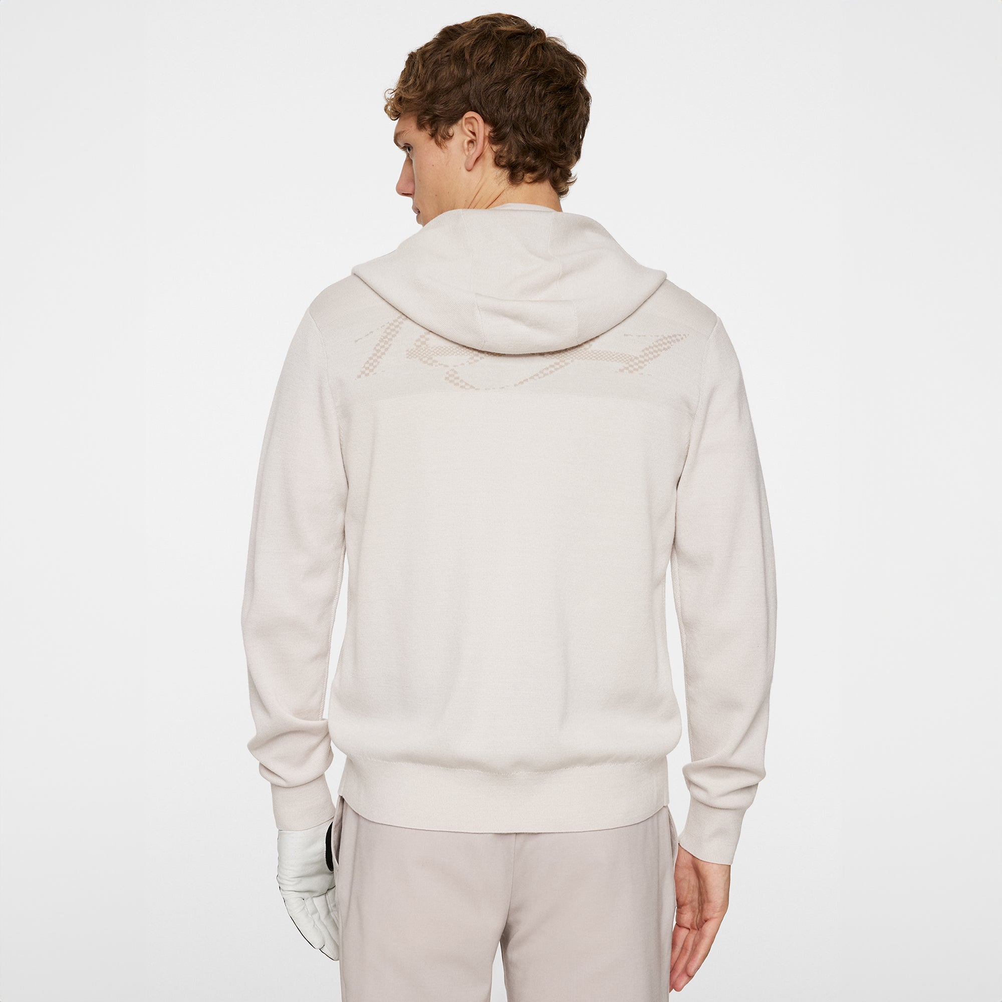 J.Lindeberg Golf x Glenmuir Cameron Knitted Hoodie Moonbeam U029
