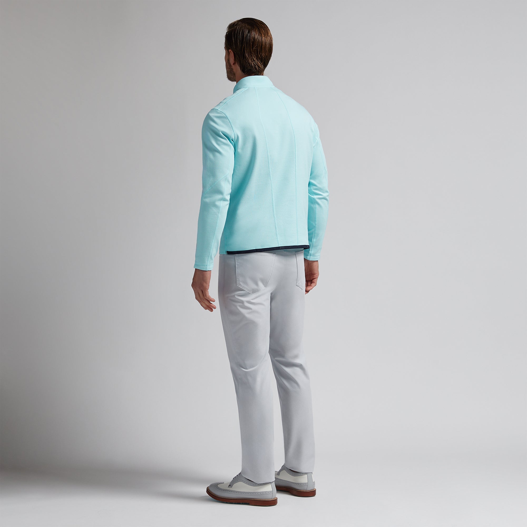 G/FORE Double Knit Waffle Stitch 1/4 Zip Powder