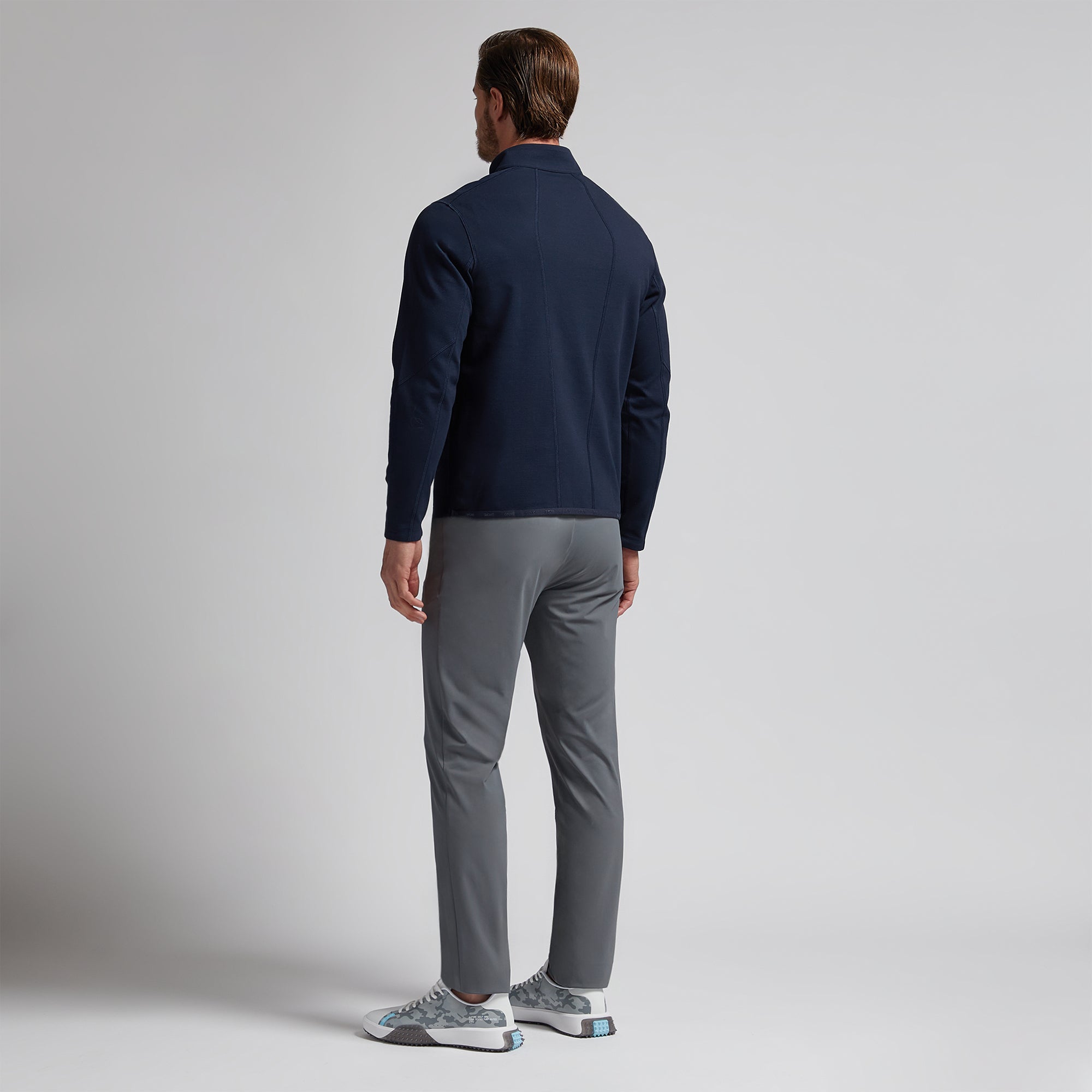 G/FORE Double Knit Waffle Stitch 1/4 Zip Twilight