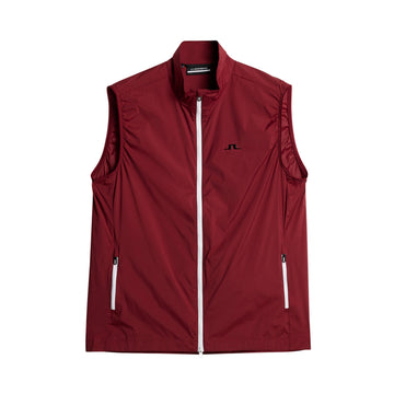 J.Lindeberg Golf Ash Light Packable Vest FW24 Cabernet G091