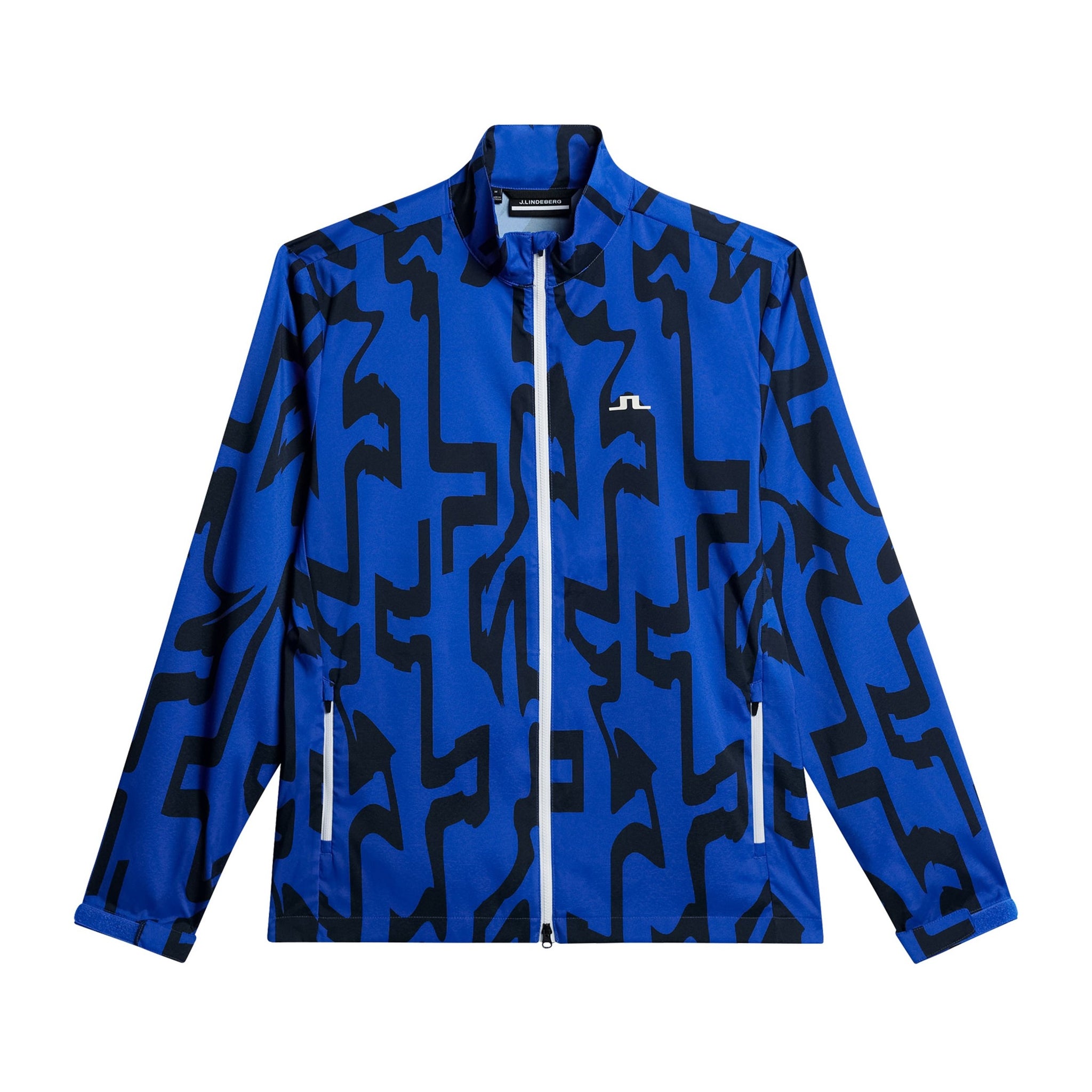 J.Lindeberg Golf Ash Light Print Packable Jacket FW24 Glitch Bridge Blue O521