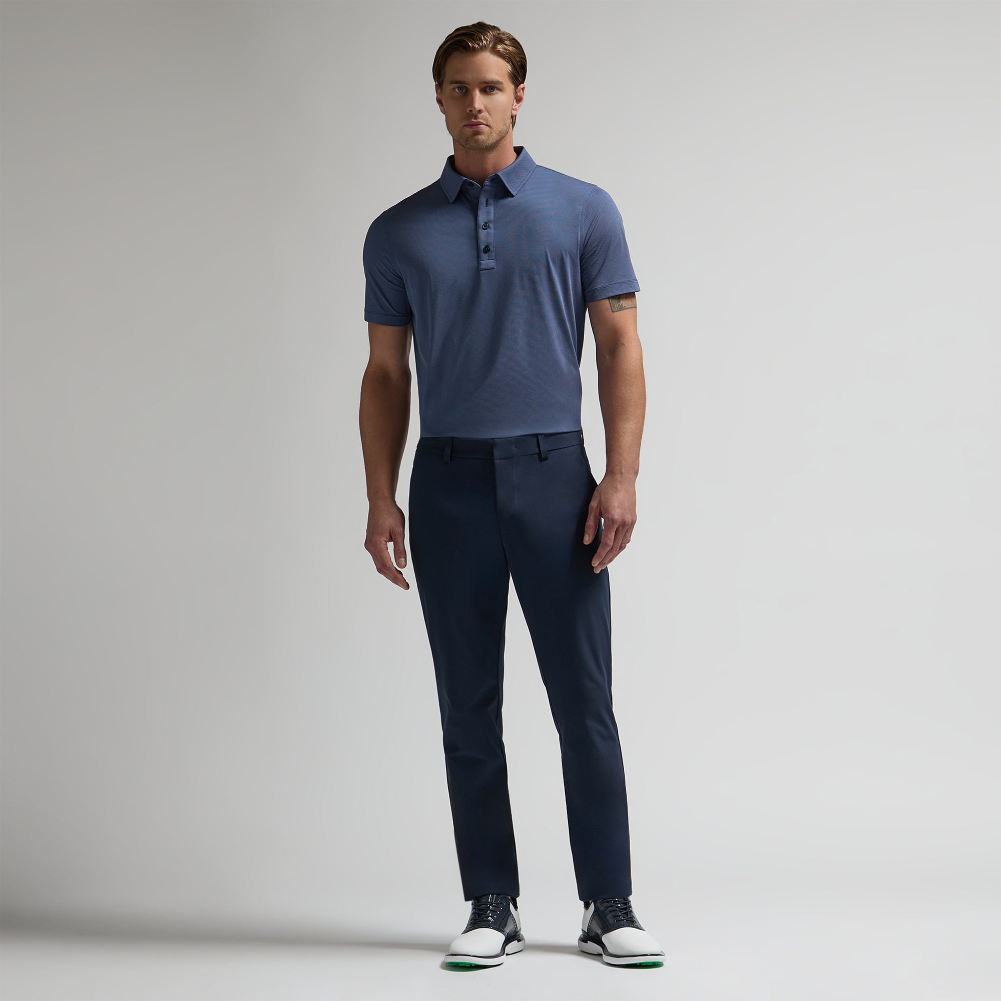 G/FORE Birdseye Stitch Tech Pique Polo Twilight