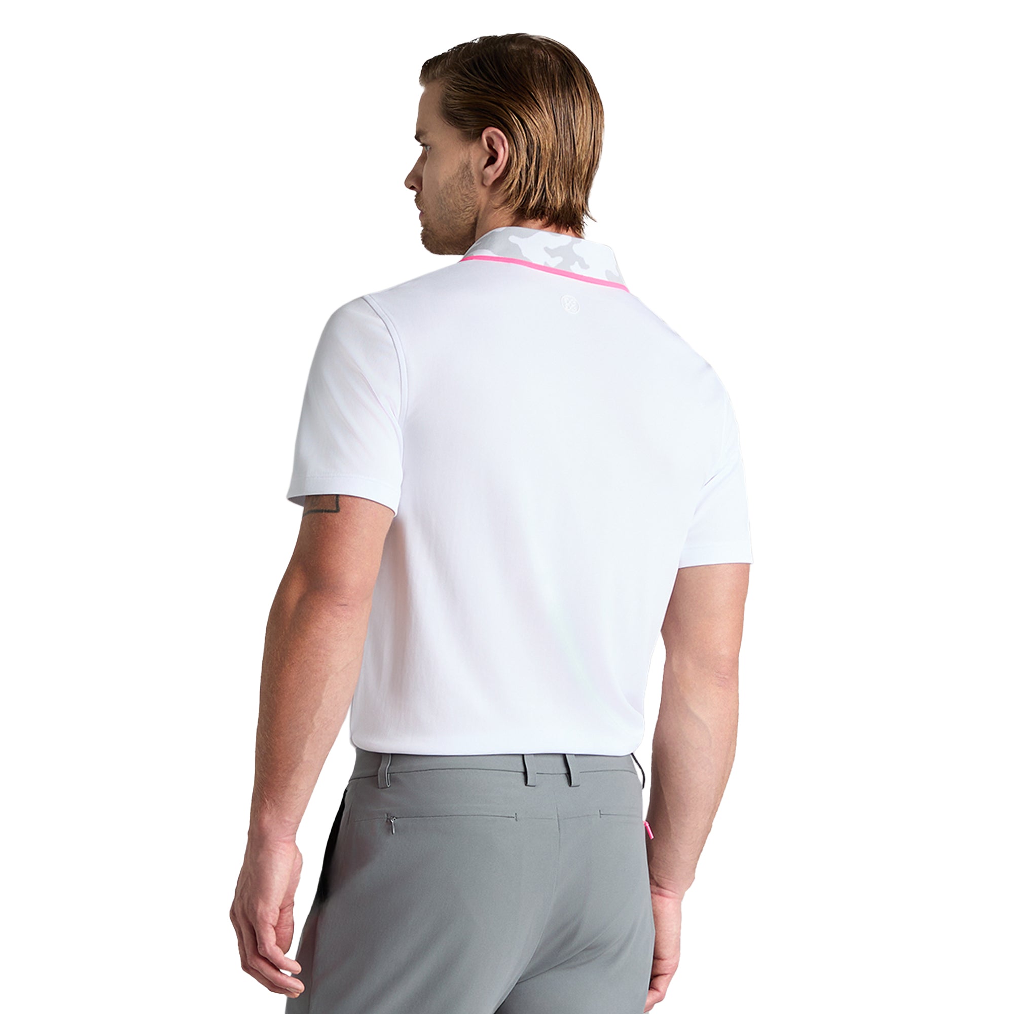 G/FORE Camo Collar Performance Pique Polo Shirt - White - GMP000134-SNO ...