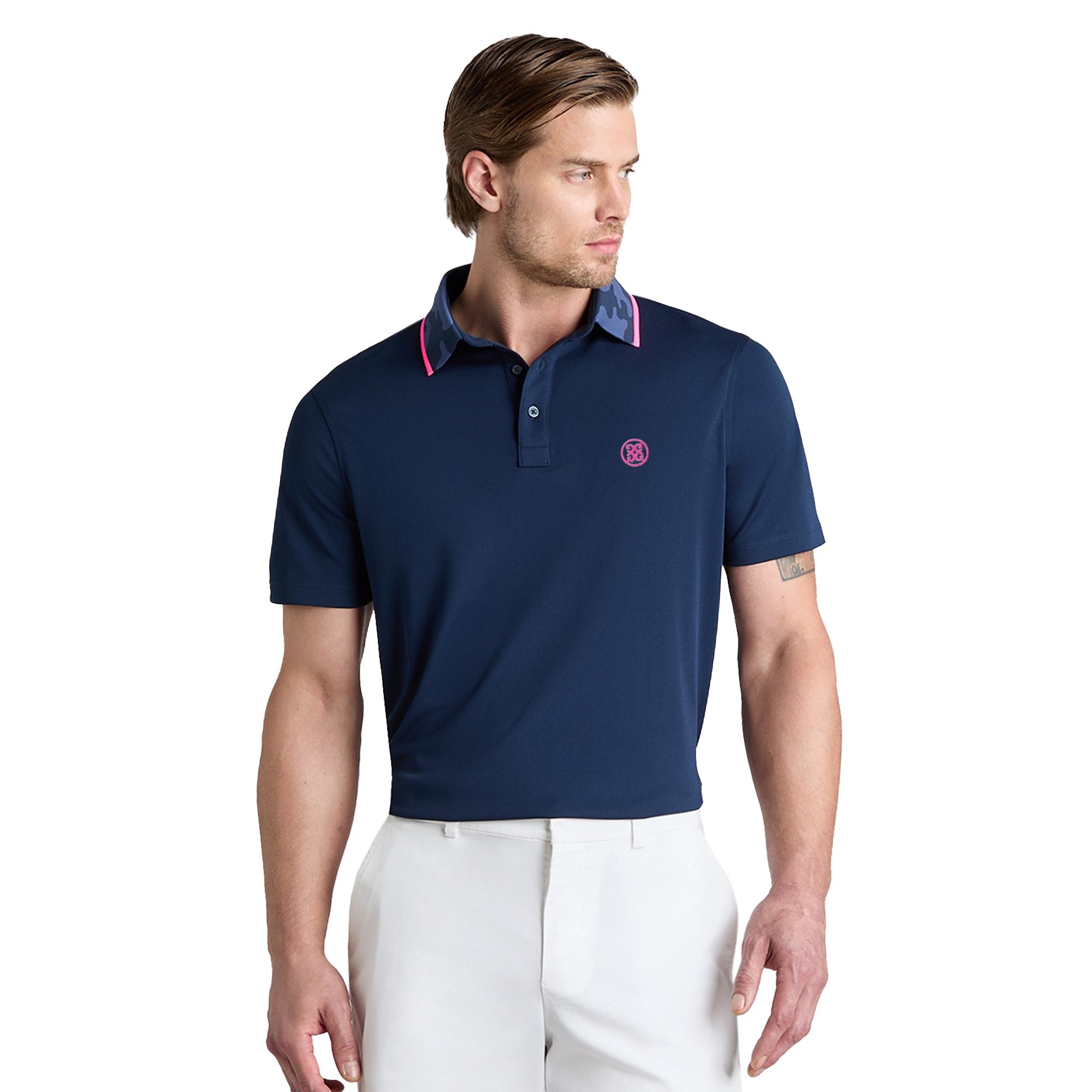 G/FORE Camo Collar Performance Pique Polo Shirt - Twilight - GMP000134 ...