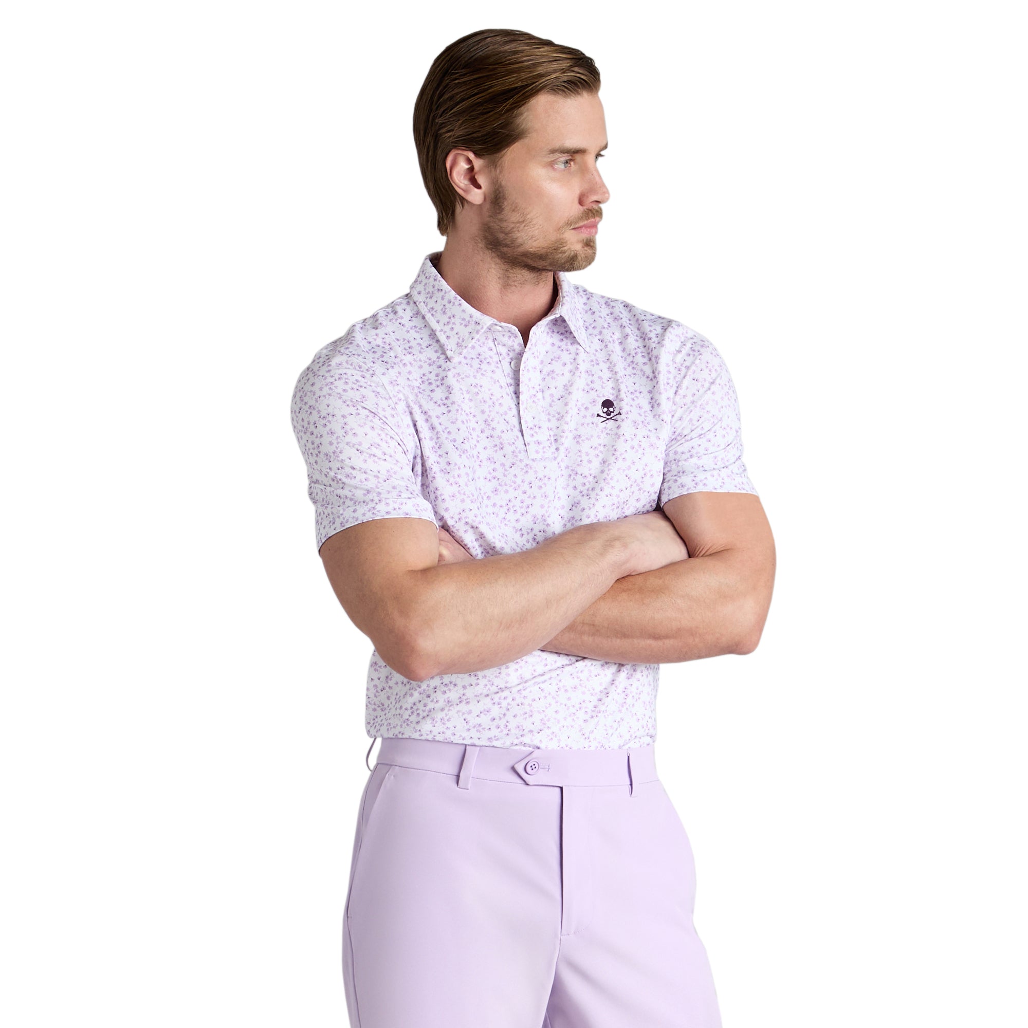 G/FORE Ditzy Floral Tech Jersey Polo - Iris - GMP000097-IRI-LC ...