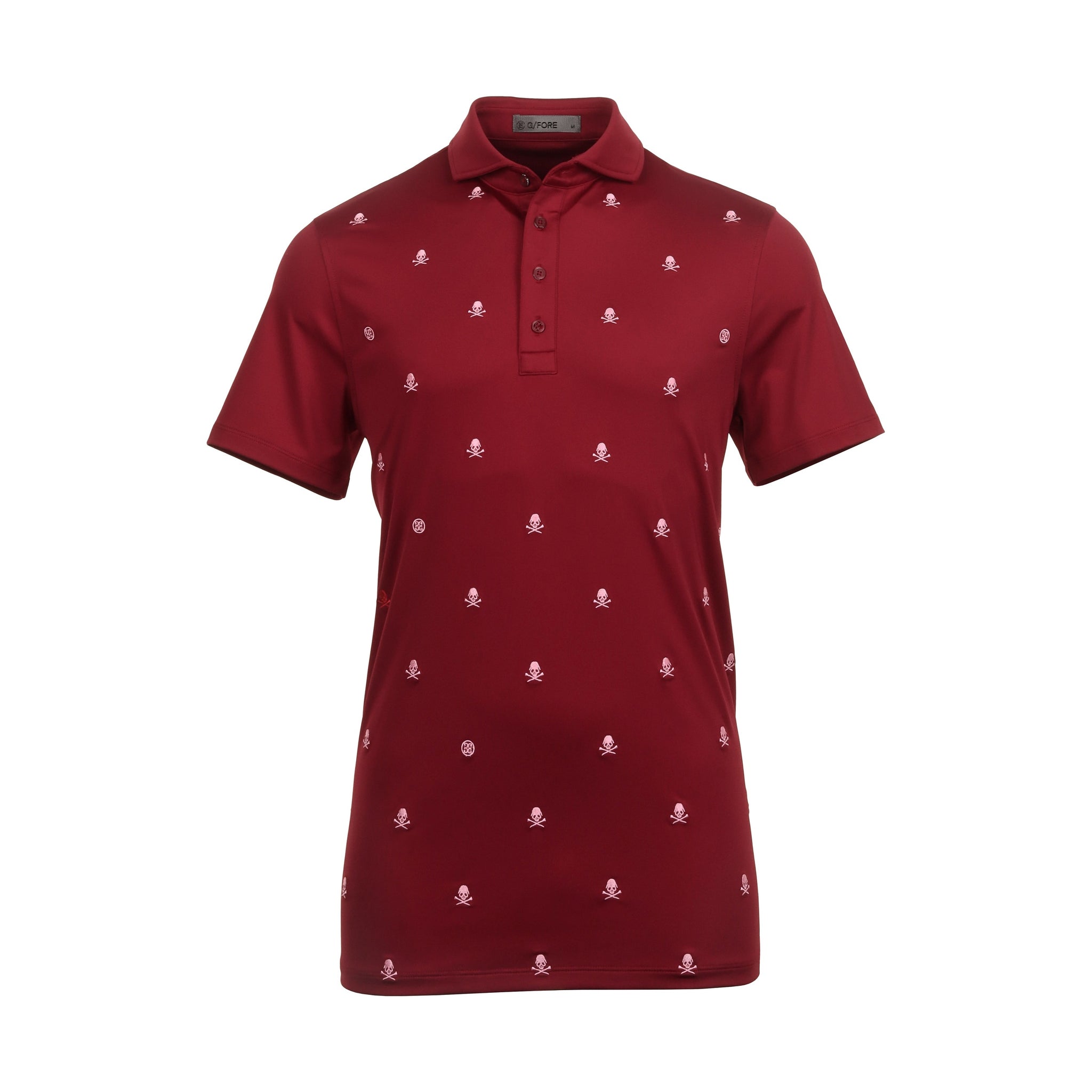 G/FORE Embroidered Tech Jersey Polo Rhubarb