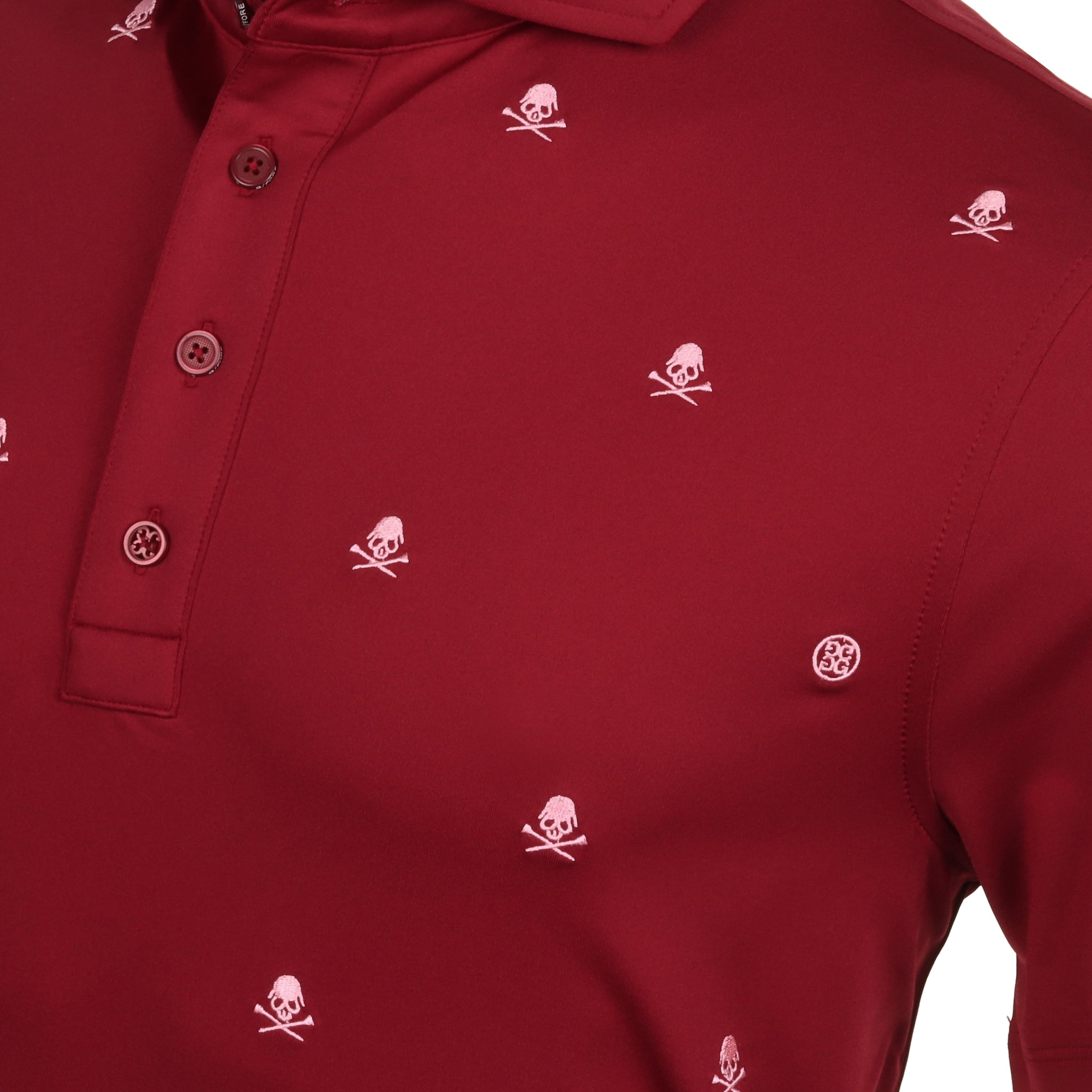 G/FORE Embroidered Tech Jersey Polo Rhubarb
