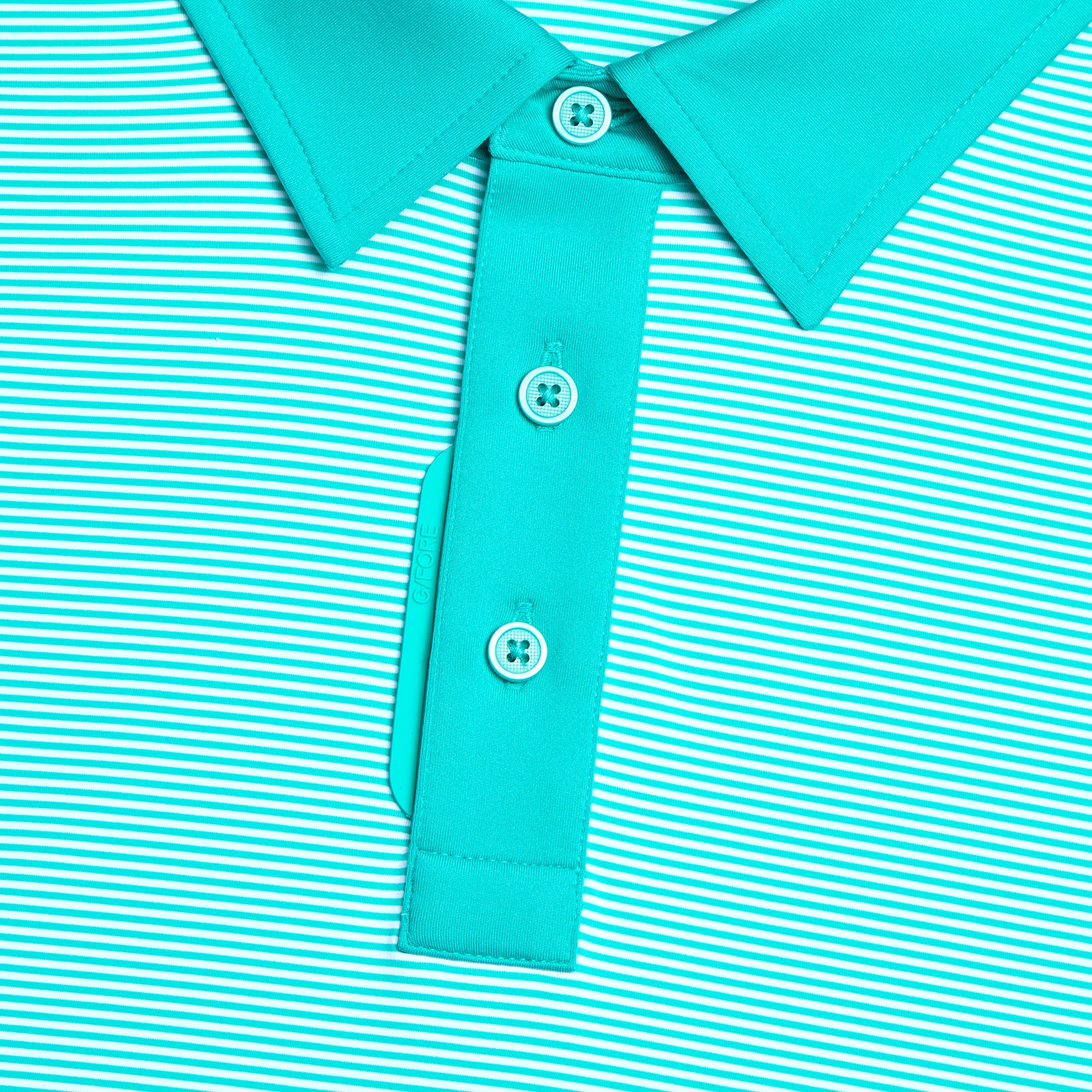 G/FORE Feeder Stripe Fine Tech Jersey Polo Shirt