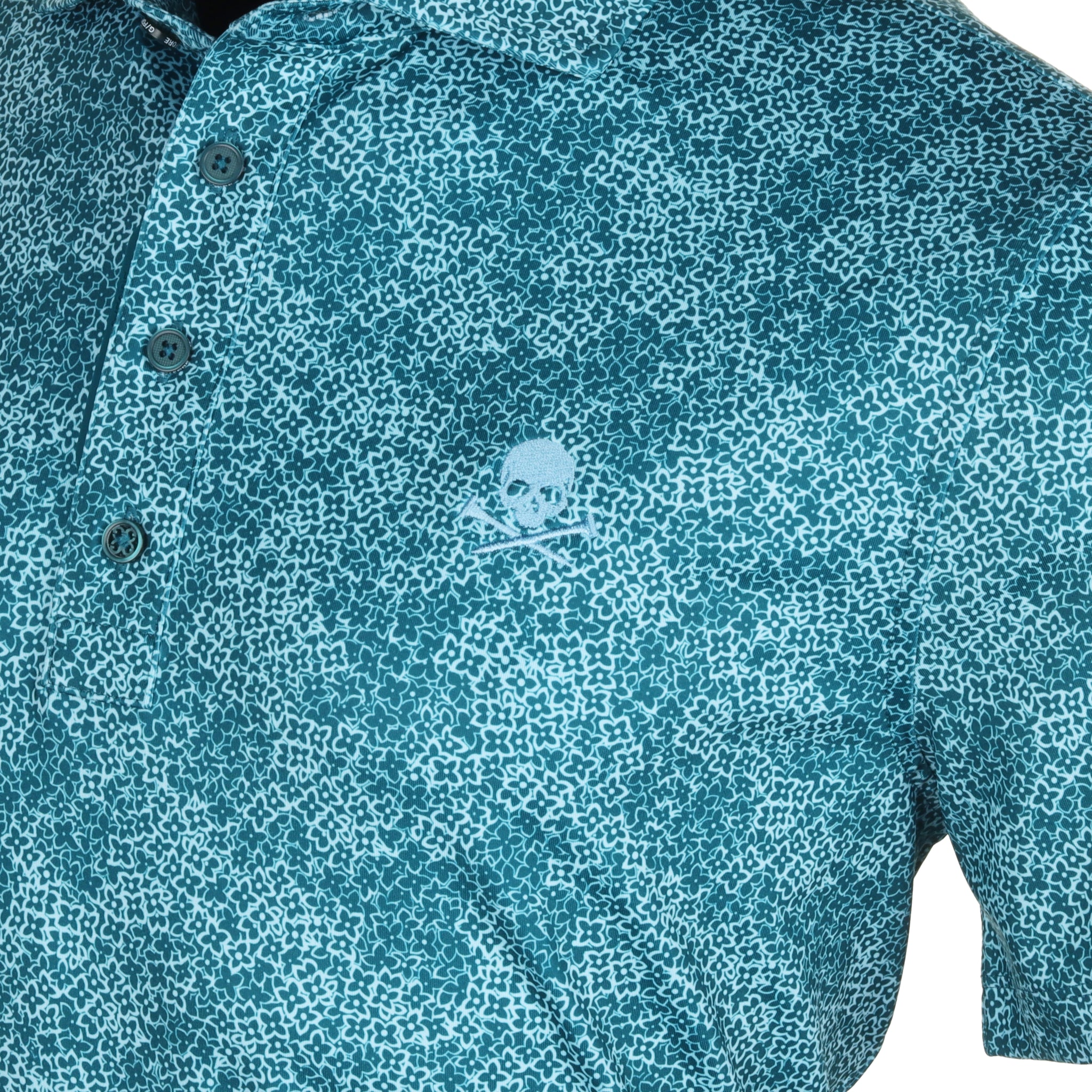 G/FORE Hydrangea Tech Jersey Polo Harbour