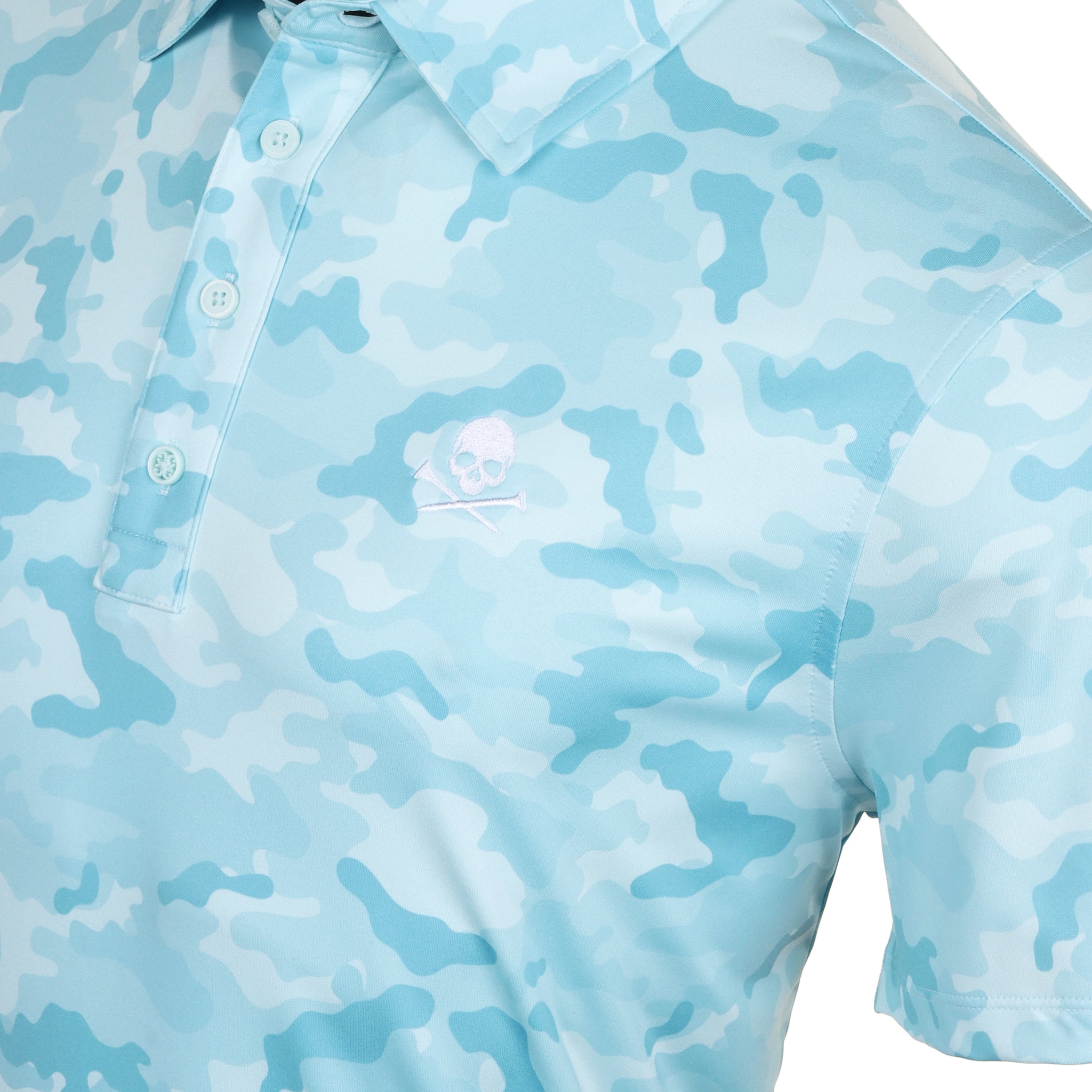 G/FORE Mapped Camo Tech Jersey Polo Daybreak/White