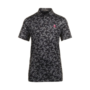G/FORE Mapped Icon Camo Tech Jersey Polo Onyx/Candy