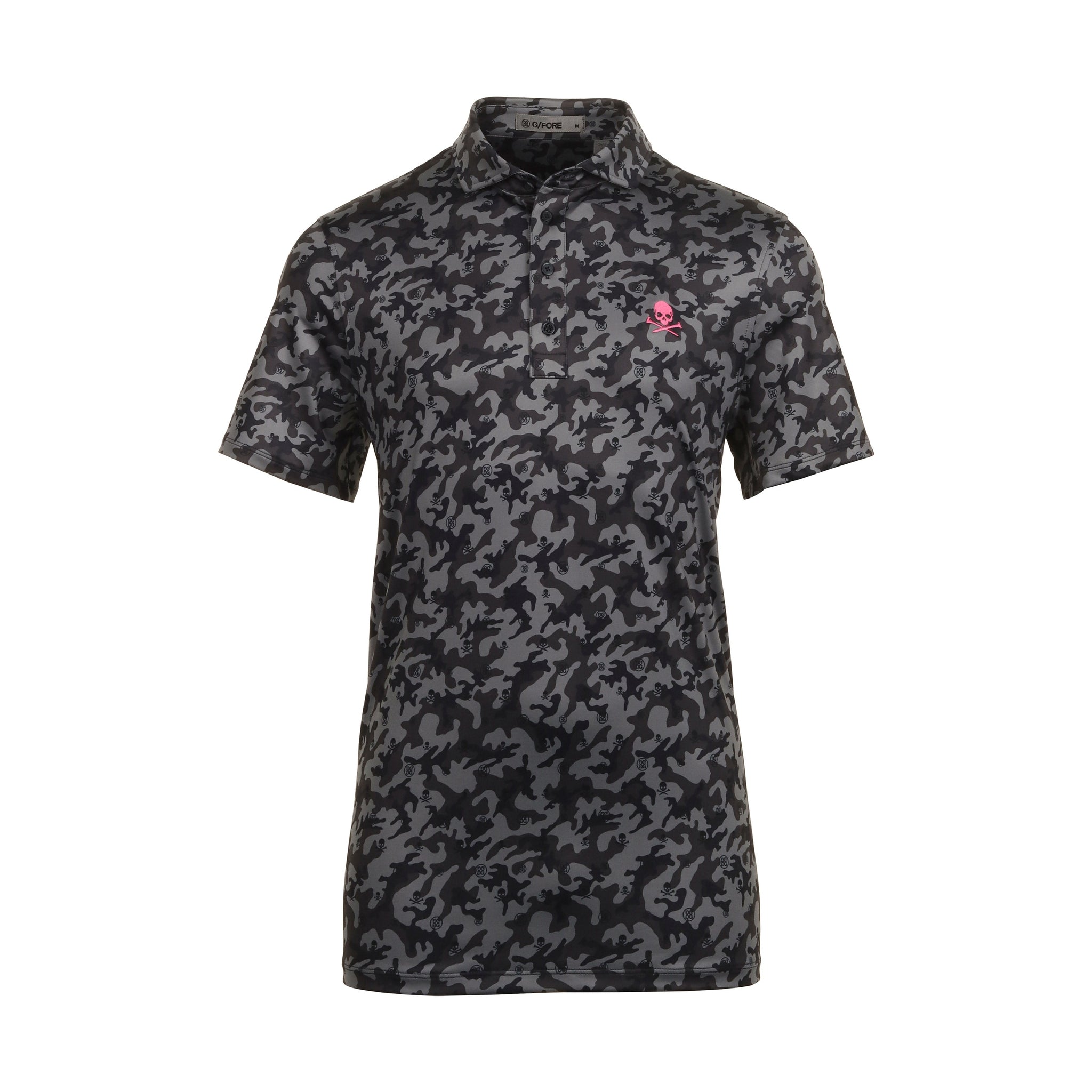 G/FORE Mapped Icon Camo Tech Jersey Polo Onyx/Candy