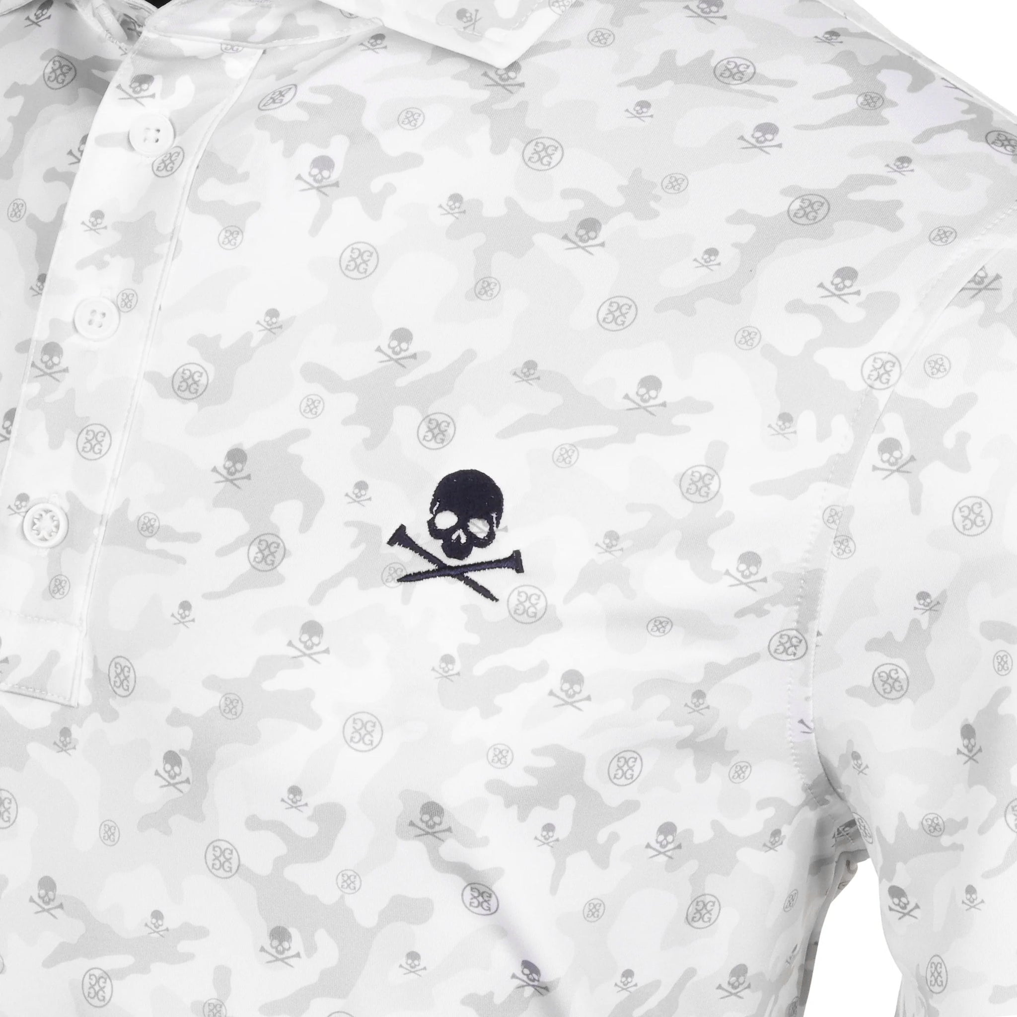 G/FORE Mapped Icon Camo Tech Jersey Polo Snow/Twilight