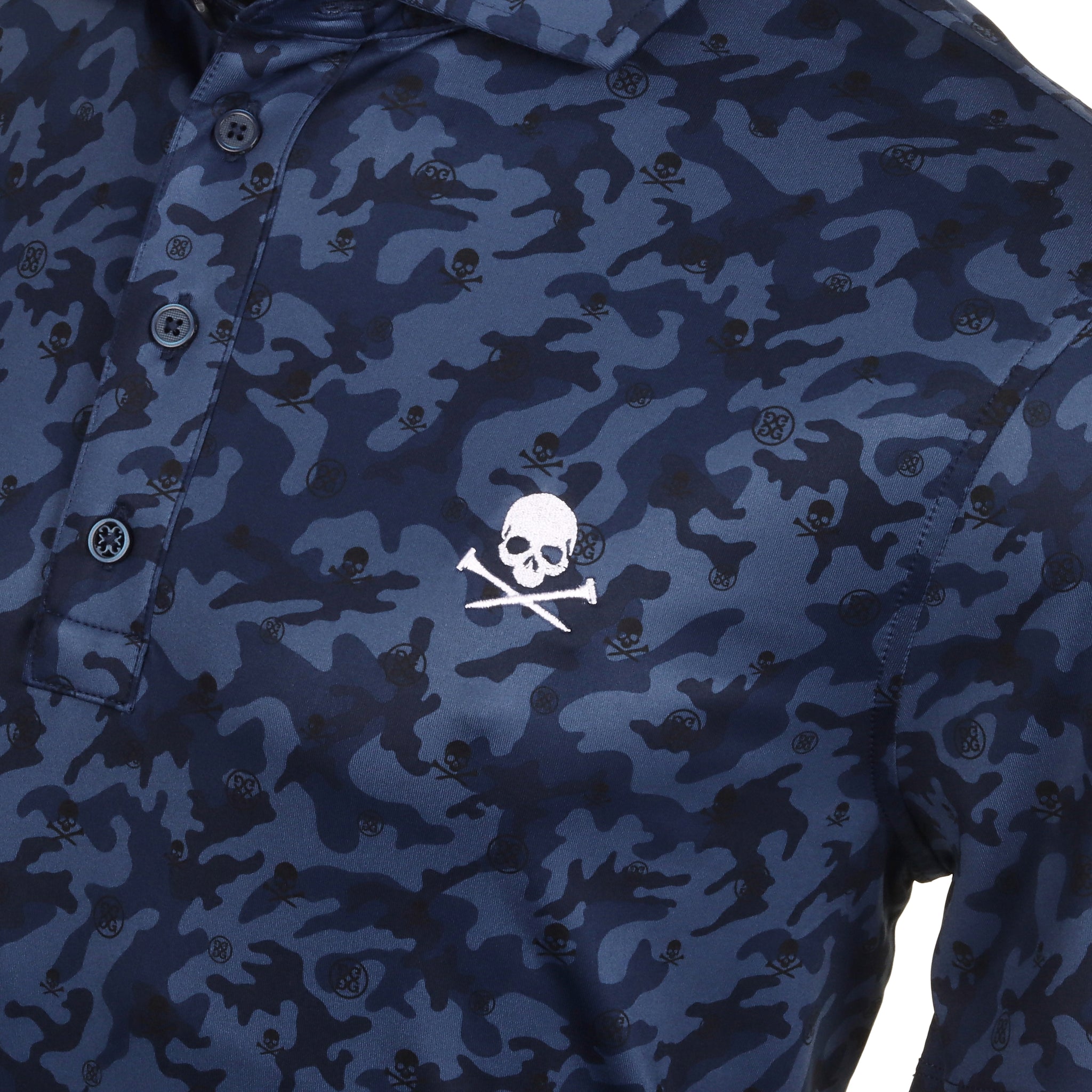 G/FORE Mapped Icon Camo Tech Jersey Polo Twilight/Snow