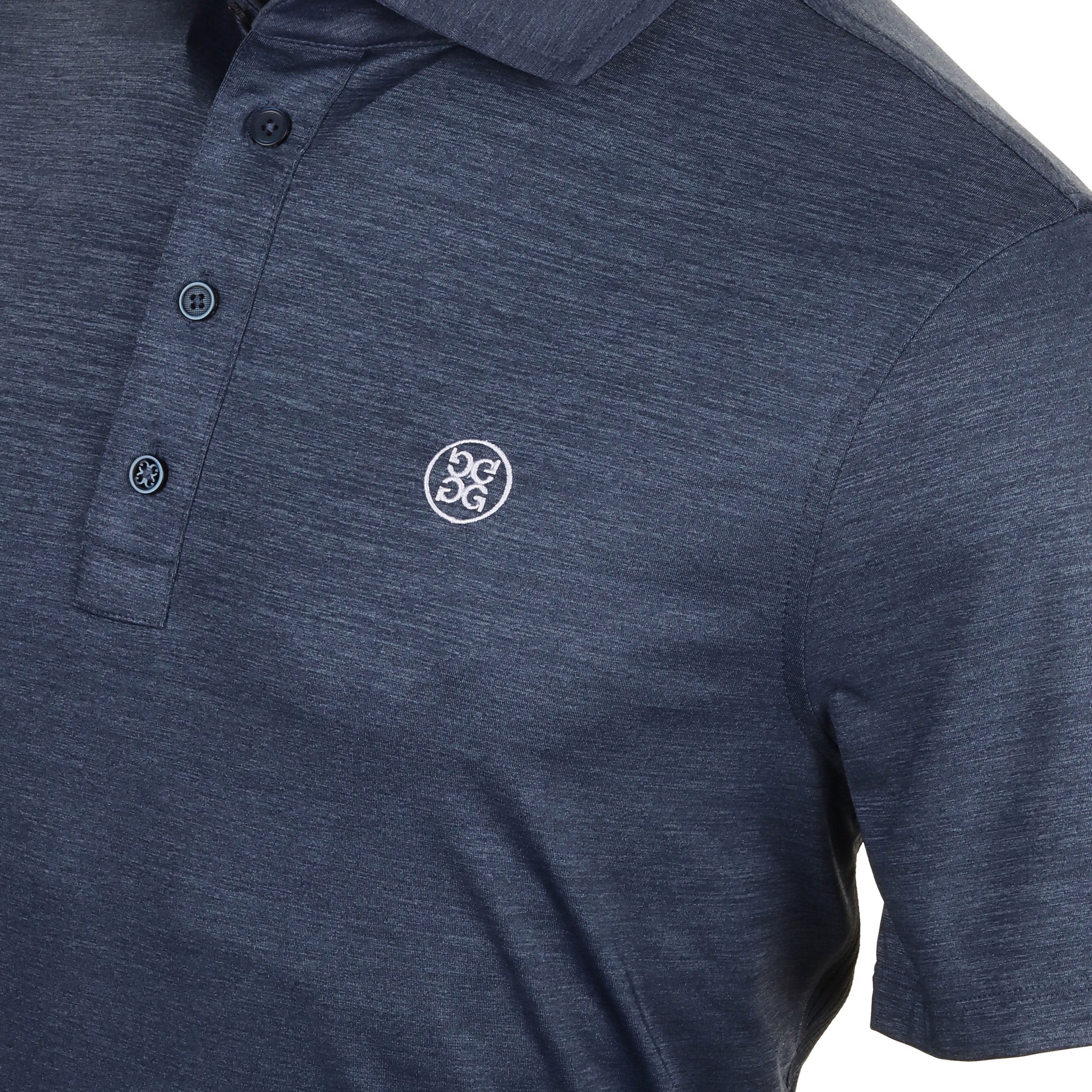 G/FORE Melange Ice Nylon Polo Heather Twilight/White
