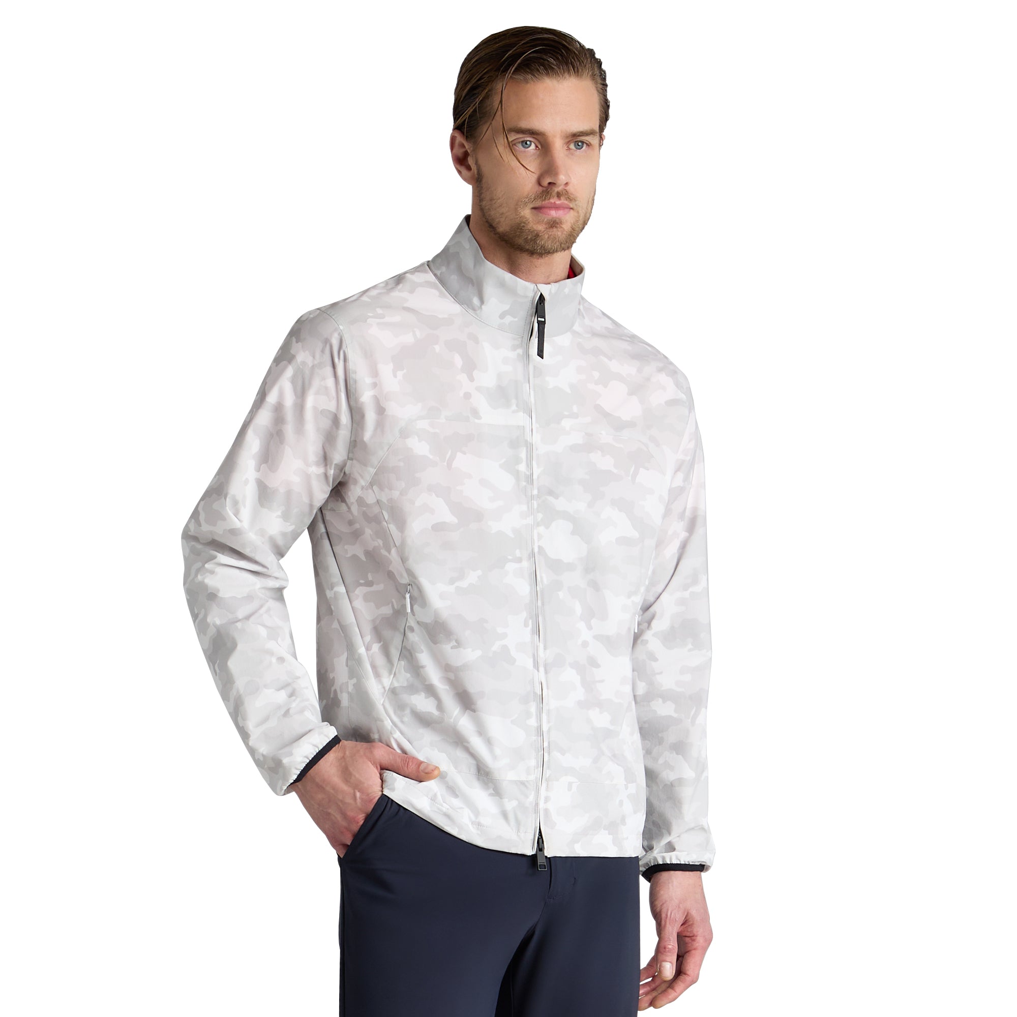 G/FORE Parachute Camo Windbreaker- Snow Camo - GMO000059-SNCM - Function18