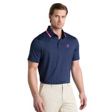G/FORE Perforated Stripe Jersey Golf Polo Shirt