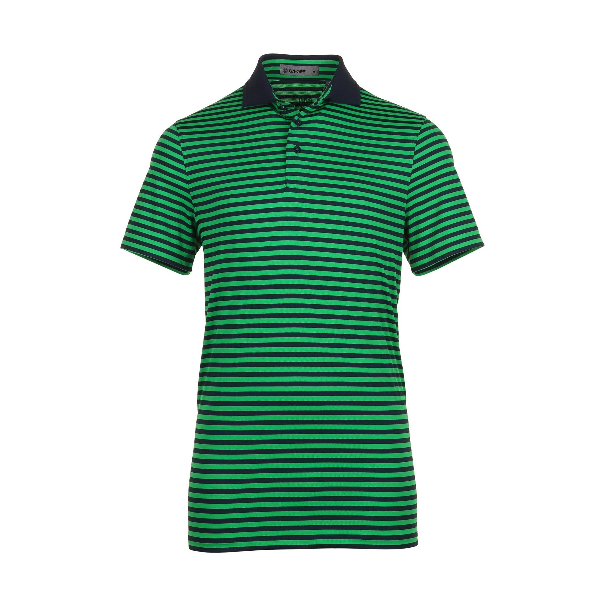 G/FORE Perforated Stripe Tech Jersey Polo Clover