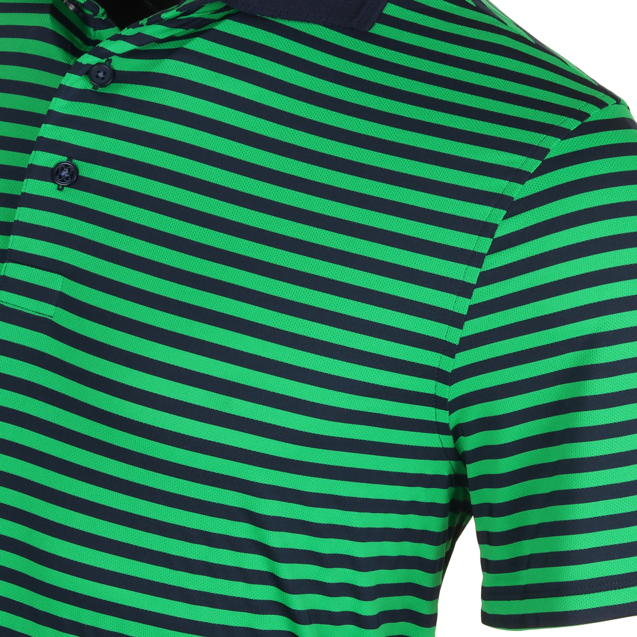 G/FORE Perforated Stripe Tech Jersey Polo Clover