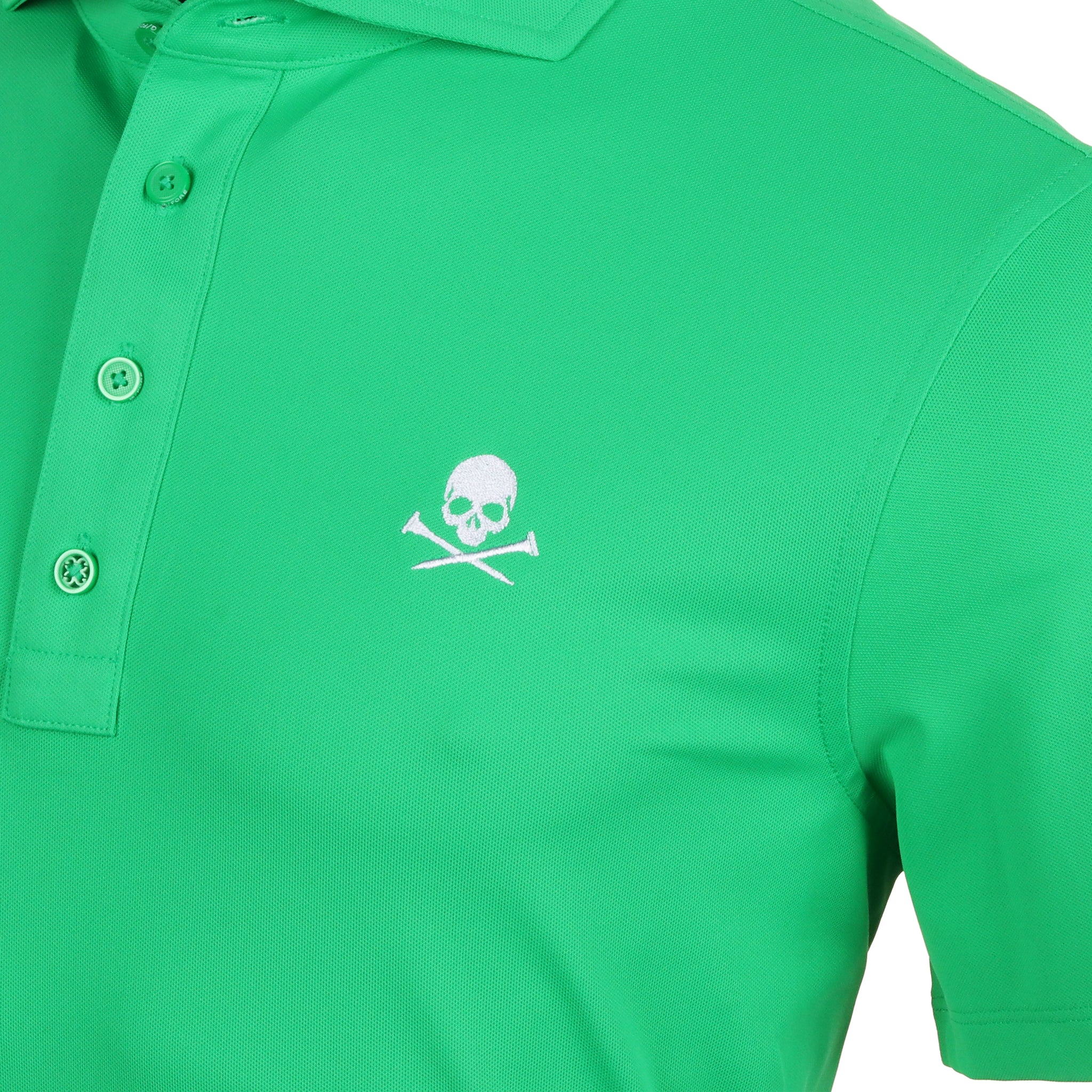 G/FORE Rib Gusset Tech Pique Polo Clover/White