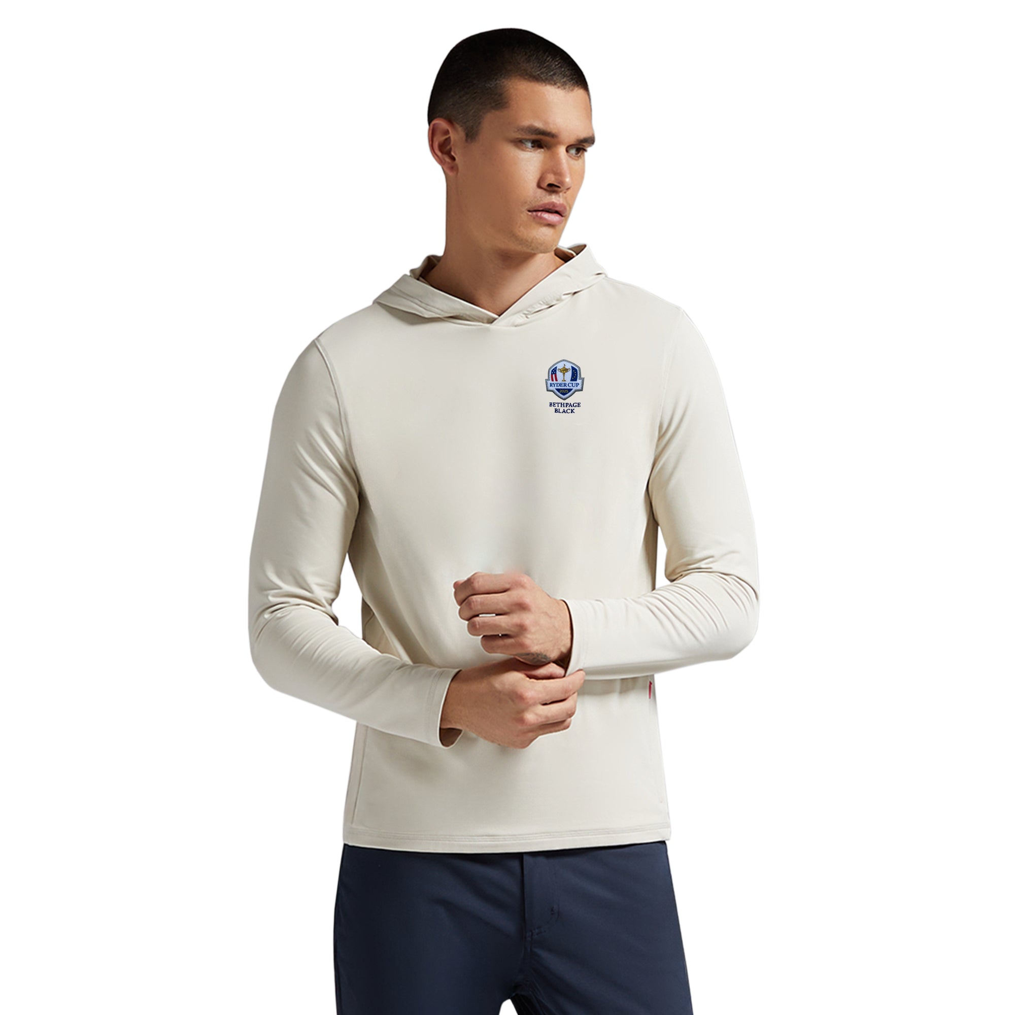 G/FORE Ryder Cup Brushed Back Tech Hoodie - Stone - GMM000015RC-STONE ...
