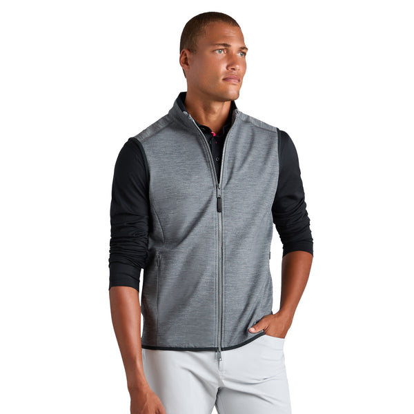G/FORE Tech French Terry Vest - Charcoal Melange - GMM000066-CHAM