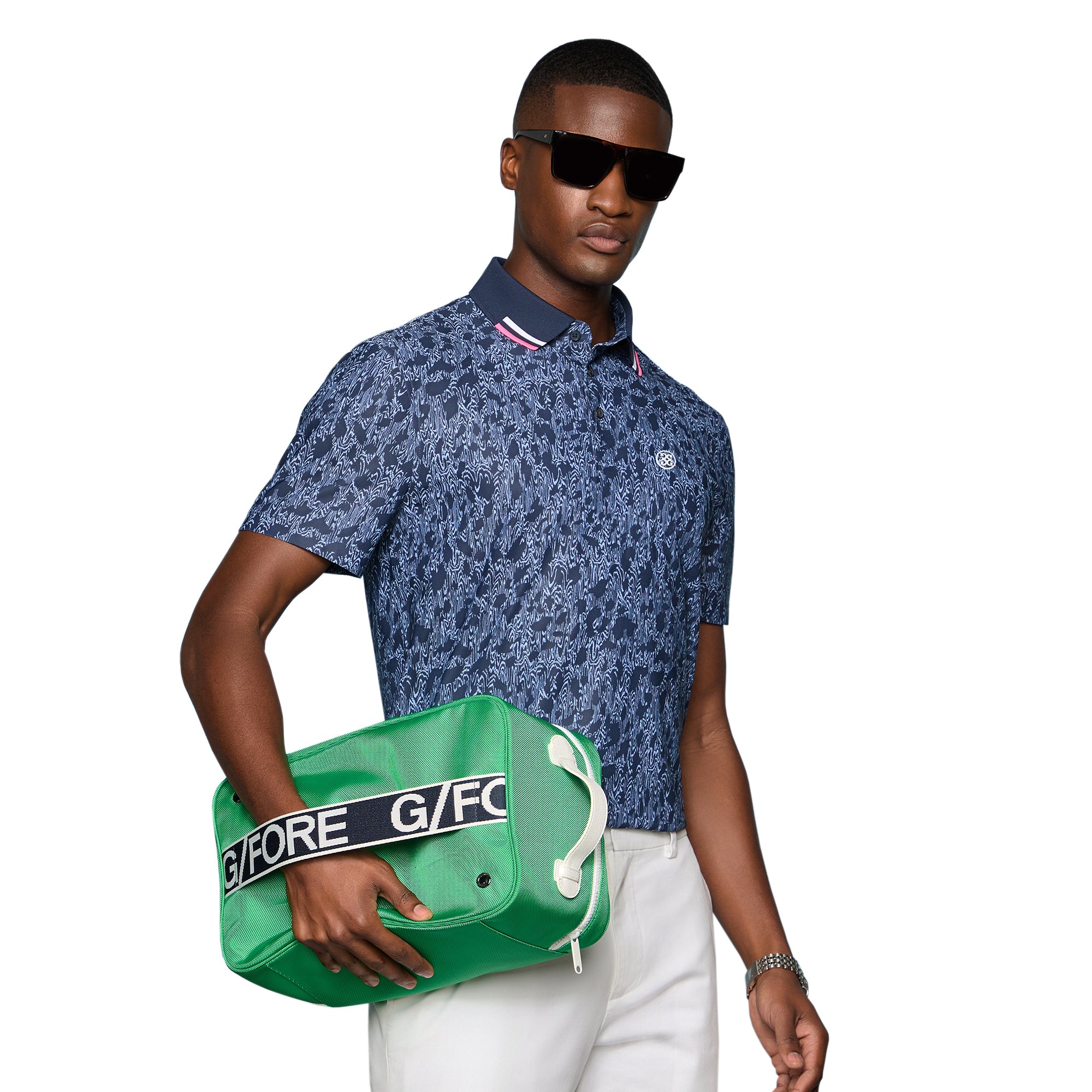 G/FORE Wood Grain Tech Pique Polo Shirt - Twilight - GMP000121-TWLT ...