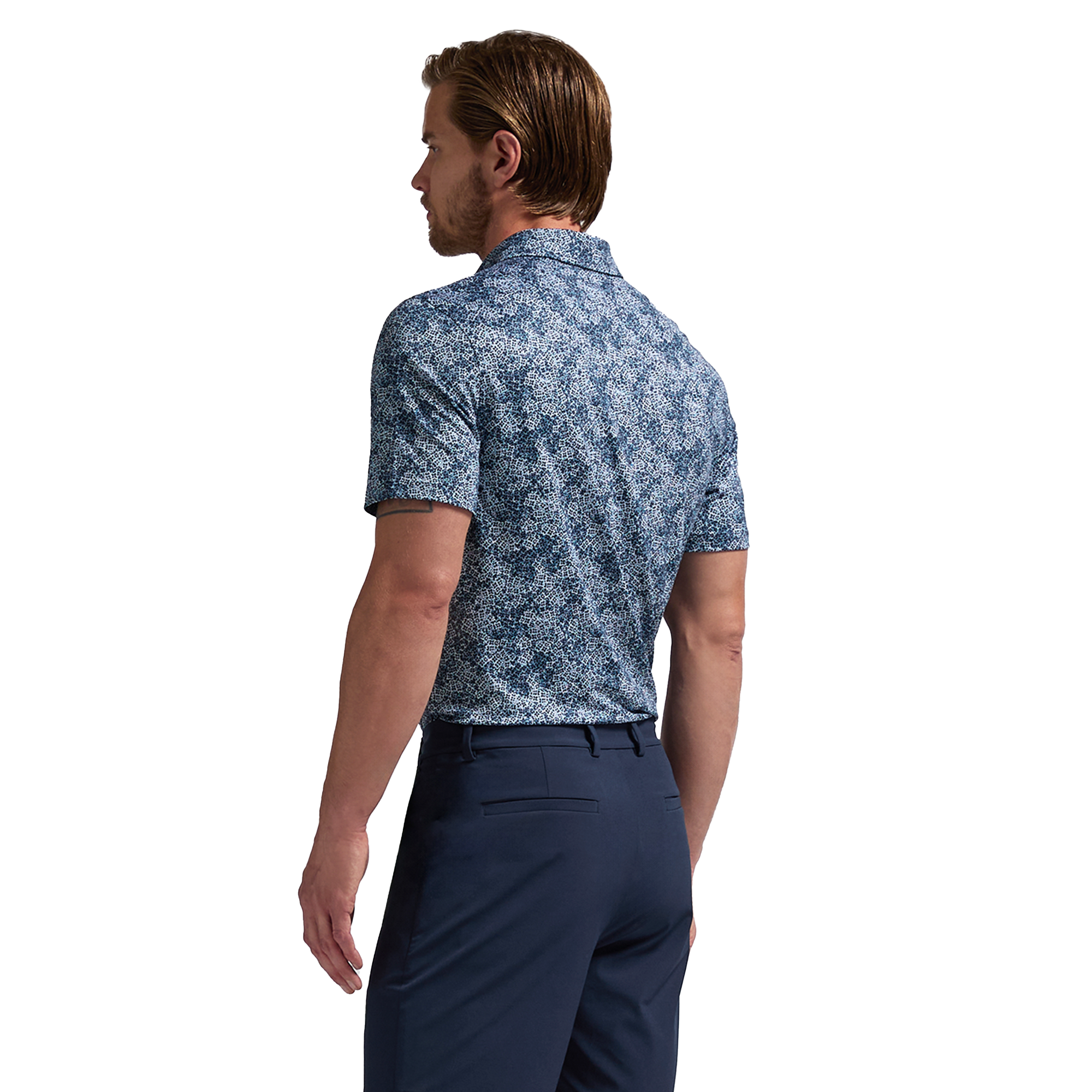 G/FORE Hydrangea Tech Jersey Polo Shirt Twilight/Blush