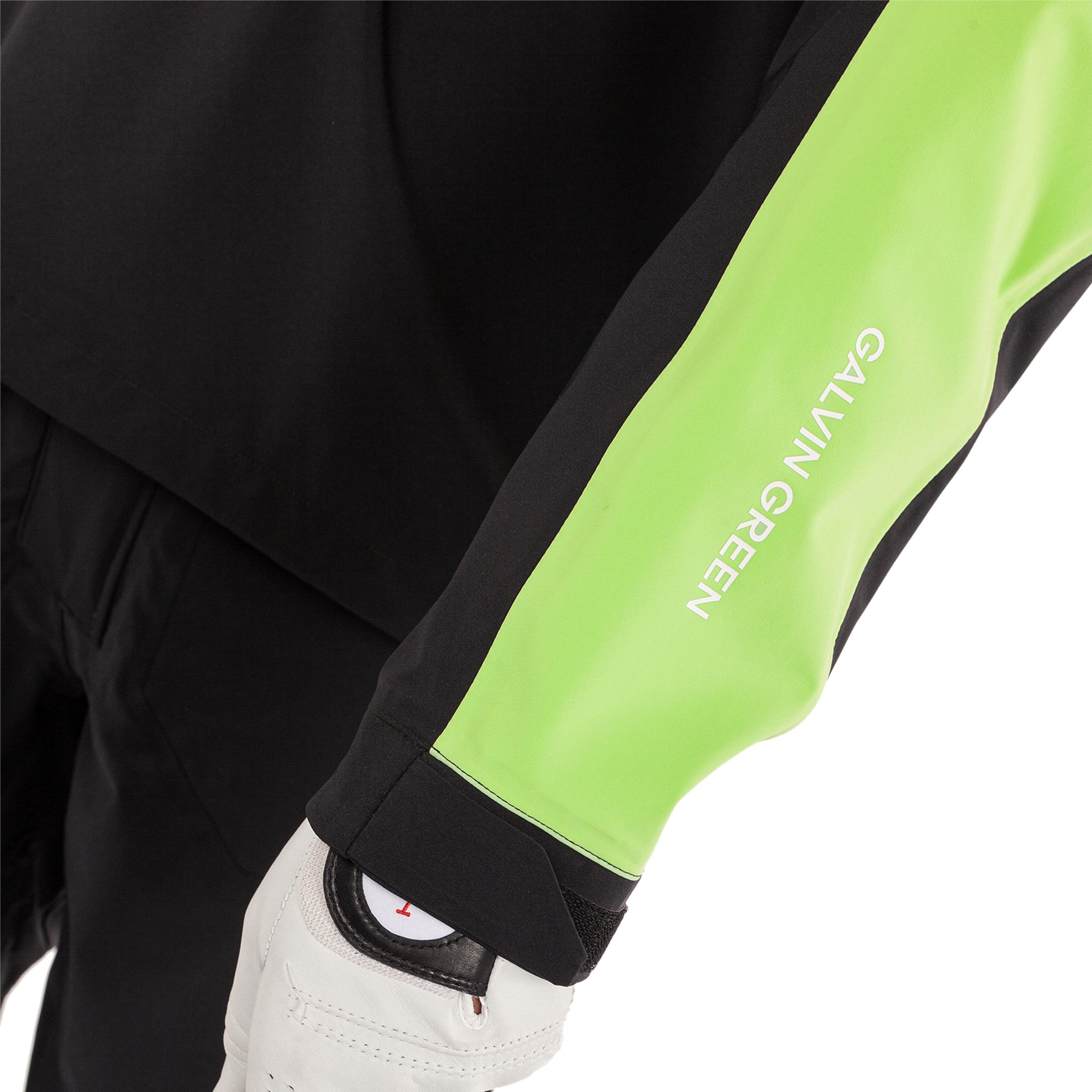 Galvin Green Adam Pertex Waterproof Golf Jacket Black/Fresh Green 8810
