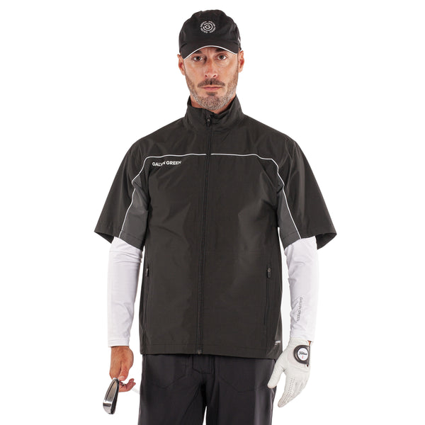 Galvin Green Air Pertex Waterproof Golf Jacket - Black/Forged Iron