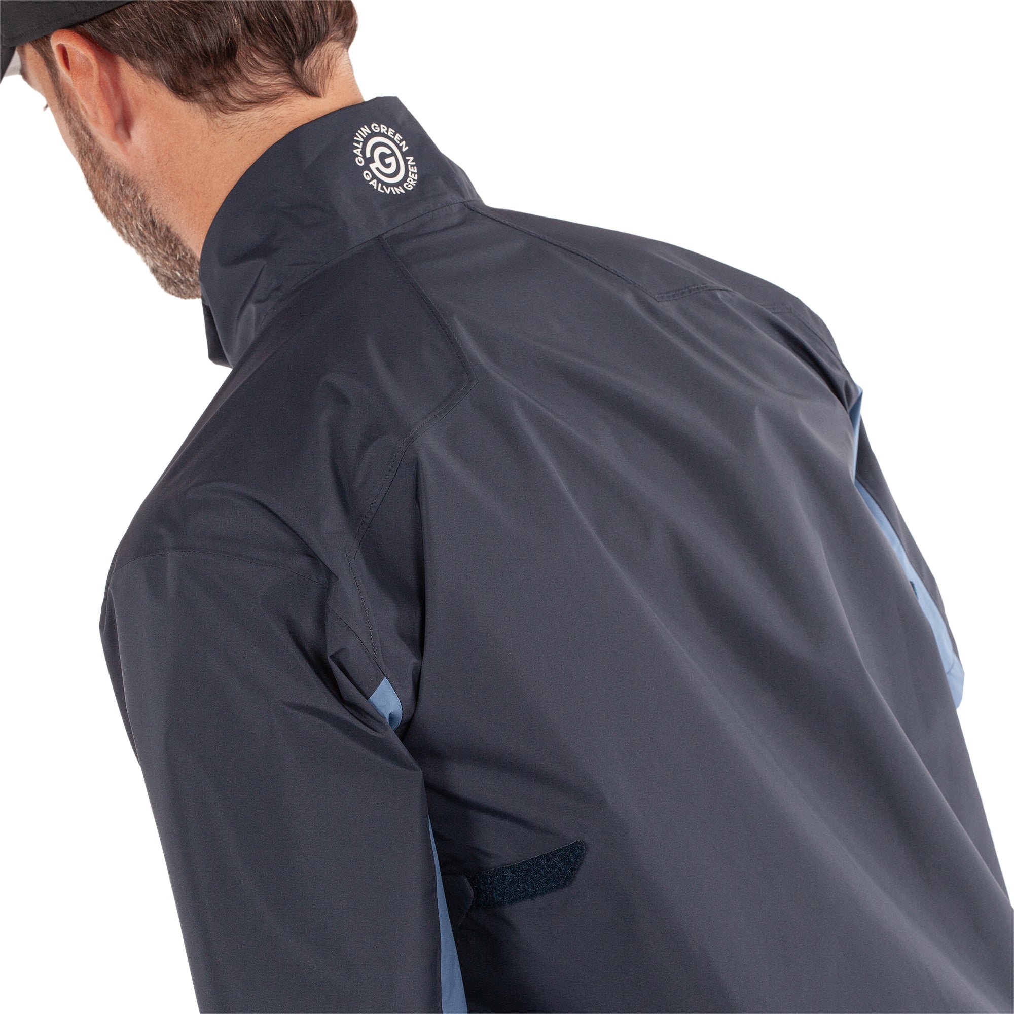 Galvin Green Air Pertex Waterproof Golf Jacket Navy/Moonlight Blue 8811