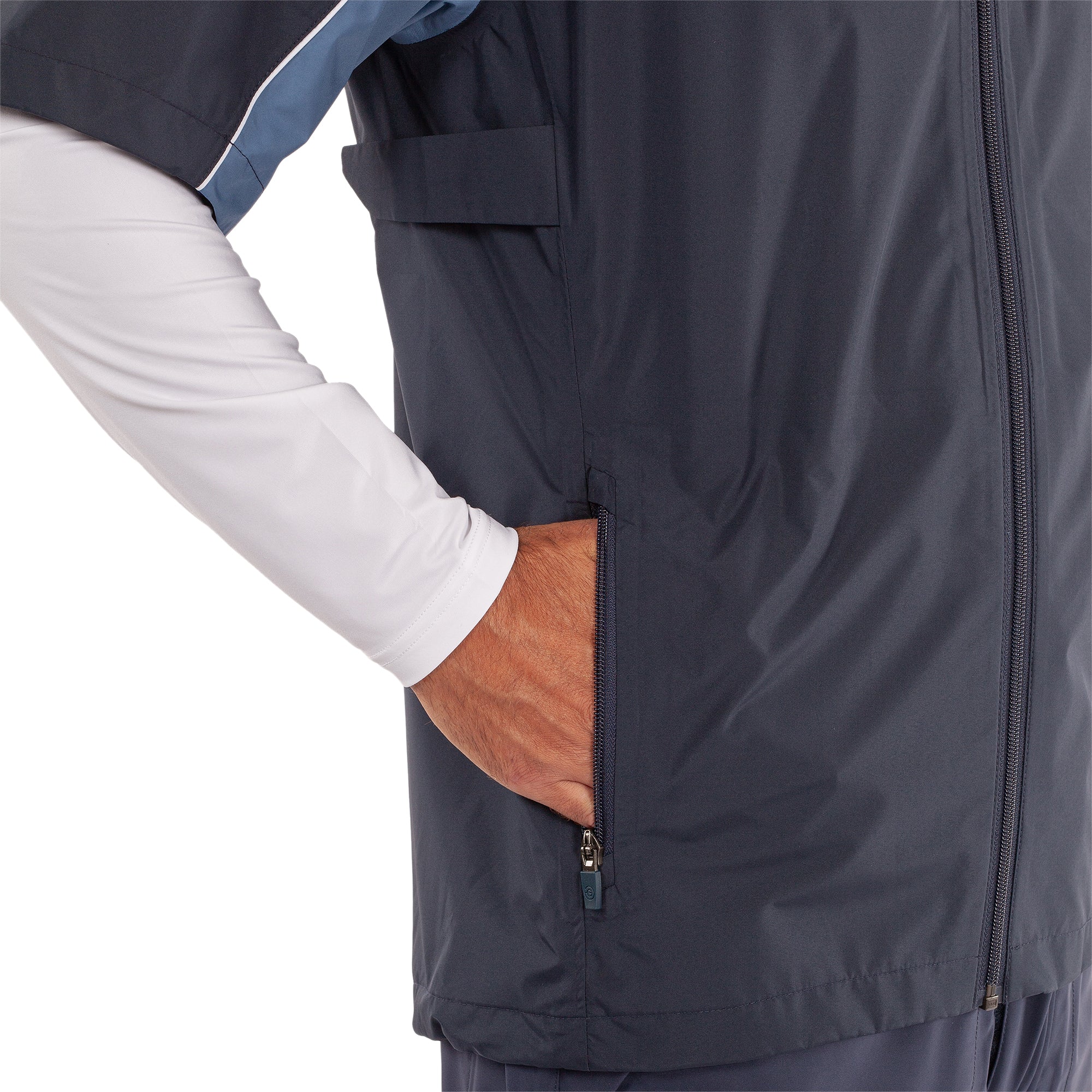 Galvin Green Air Pertex Waterproof Golf Jacket Navy/Moonlight Blue 8811