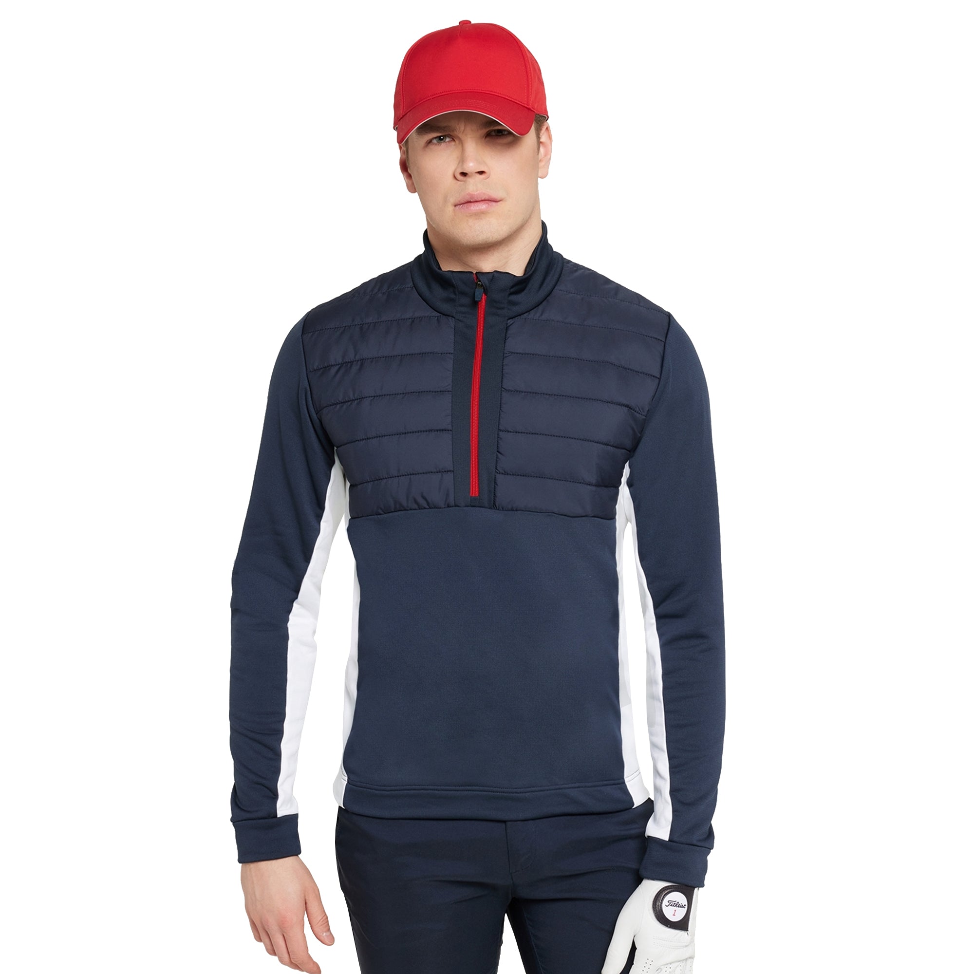 Galvin Green Dalton Insula Golf Pullover - Navy/Red 8895 - Function18