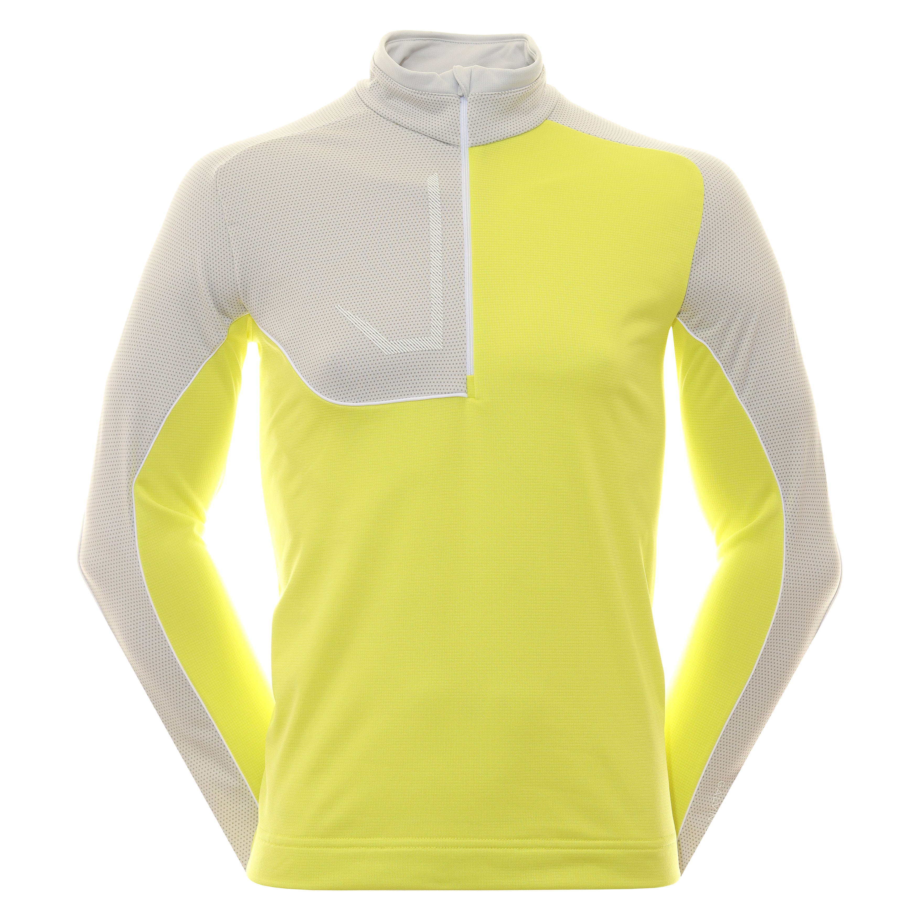 Galvin Green Daxton Insula Golf Pullover Sunny Lime Cool Grey White 9399 & Function18 Restrictedgs