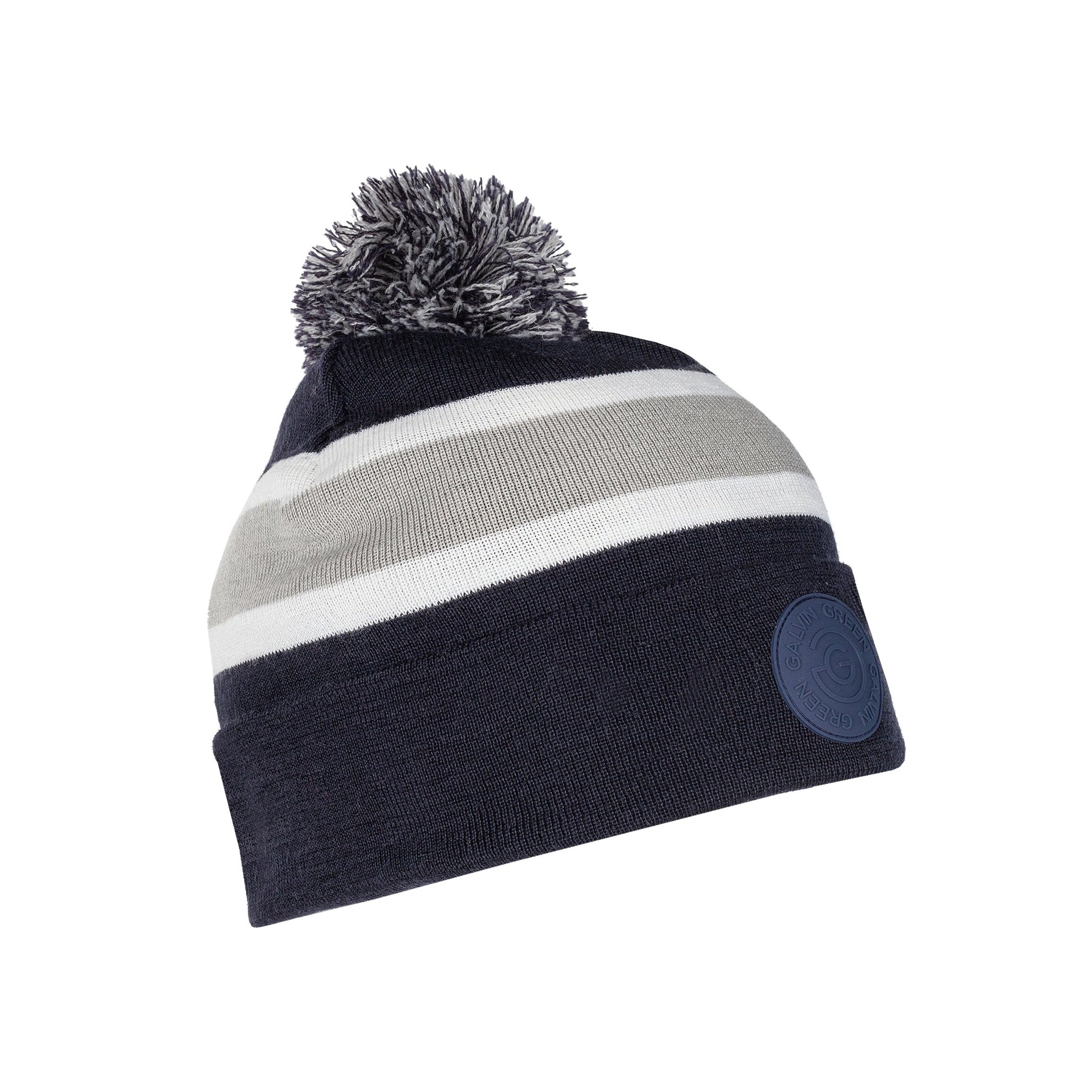 Galvin Green Leighton Interface-1 Knitted Hat Navy/Cool Grey/White 9367
