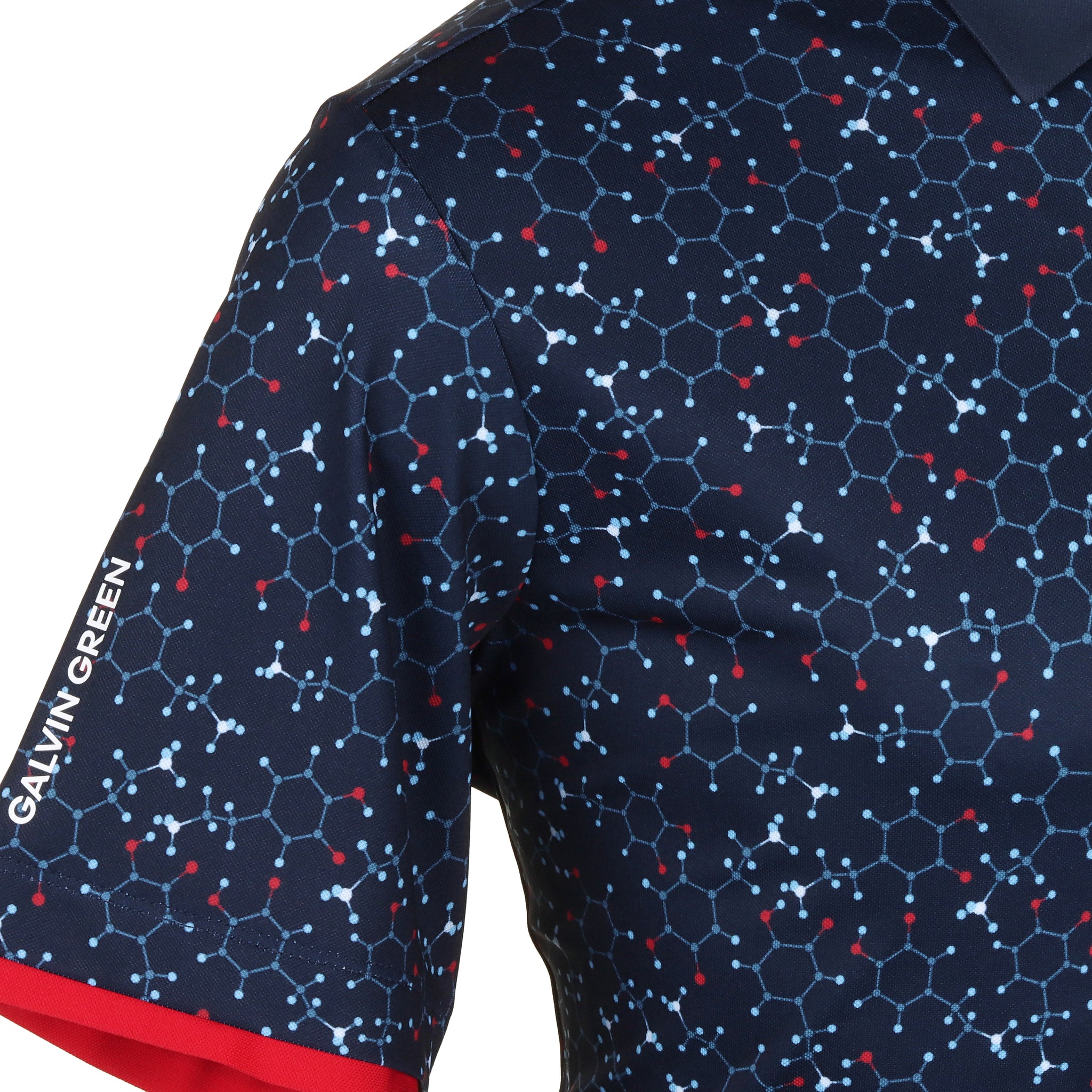 Galvin Green Mannix Ventil8+ Golf Shirt Navy/Red 8895