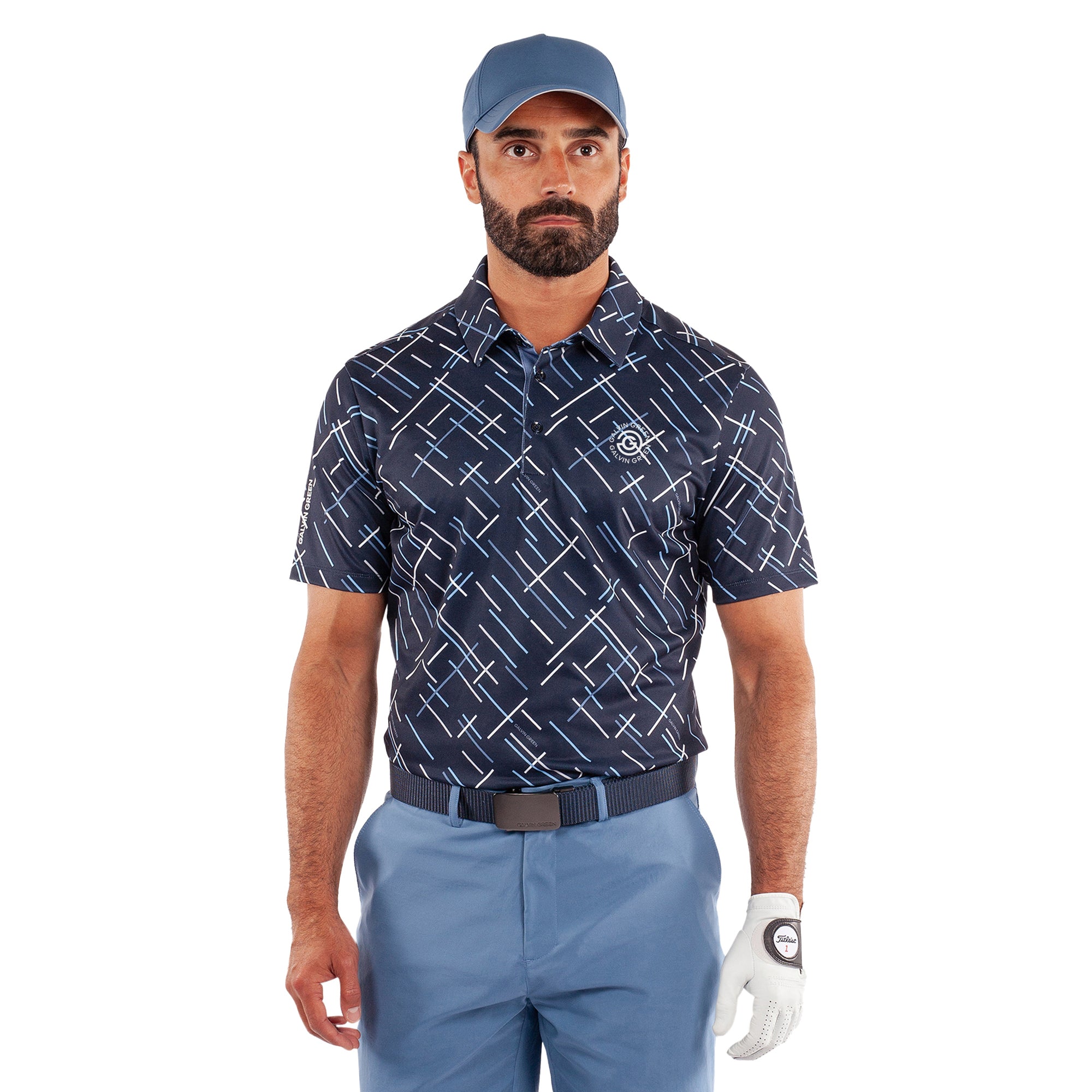 Galvin Green Mathias Ventil8+ Golf Shirt Navy/Moonlight Blue 8811