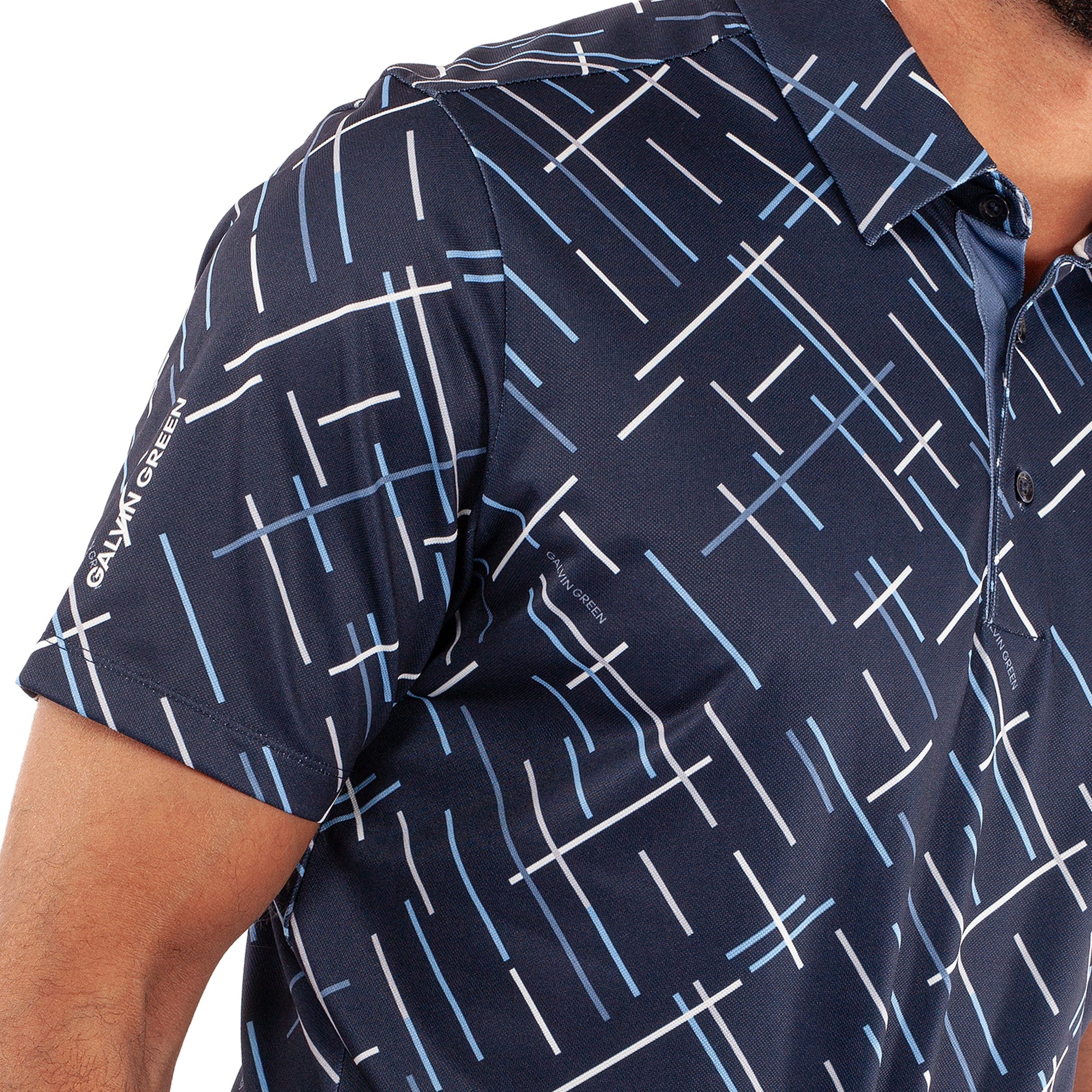 Galvin Green Mathias Ventil8+ Golf Shirt Navy/Moonlight Blue 8811