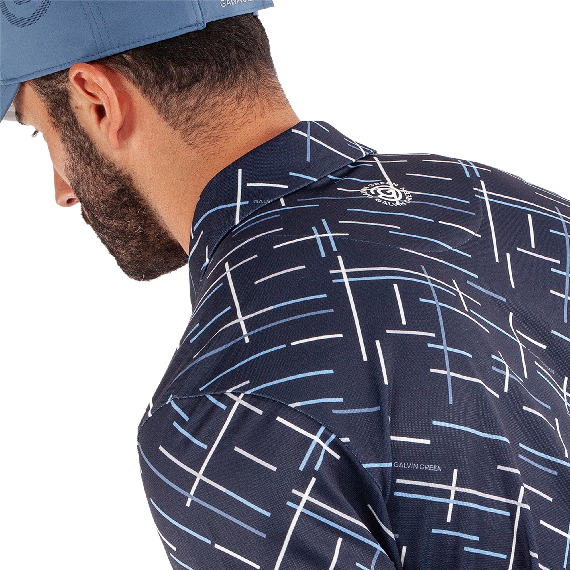 Galvin Green Mathias Ventil8+ Golf Shirt Navy/Moonlight Blue 8811