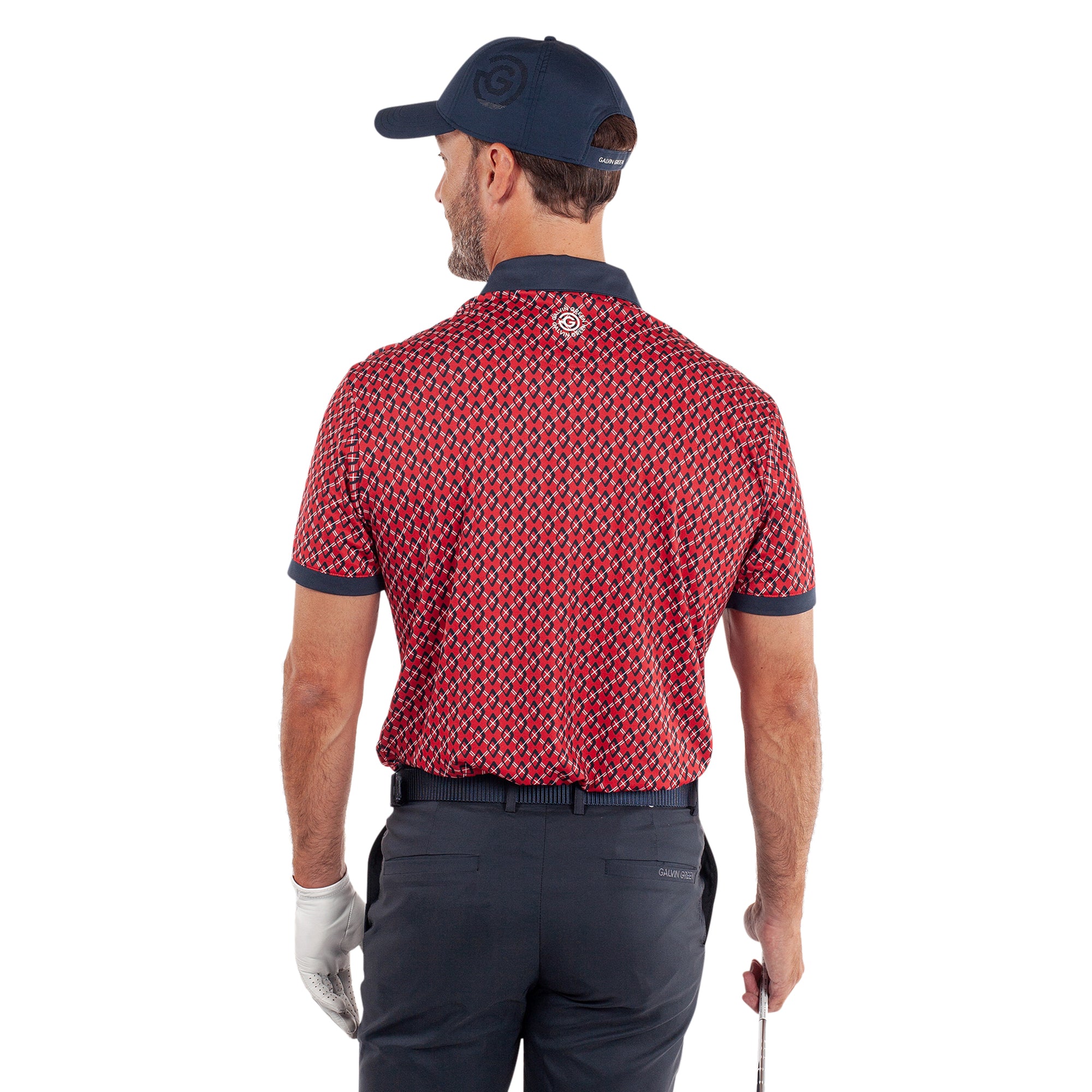Galvin Green Maxwell Ventil8+ Golf Shirt Red/Navy 8875