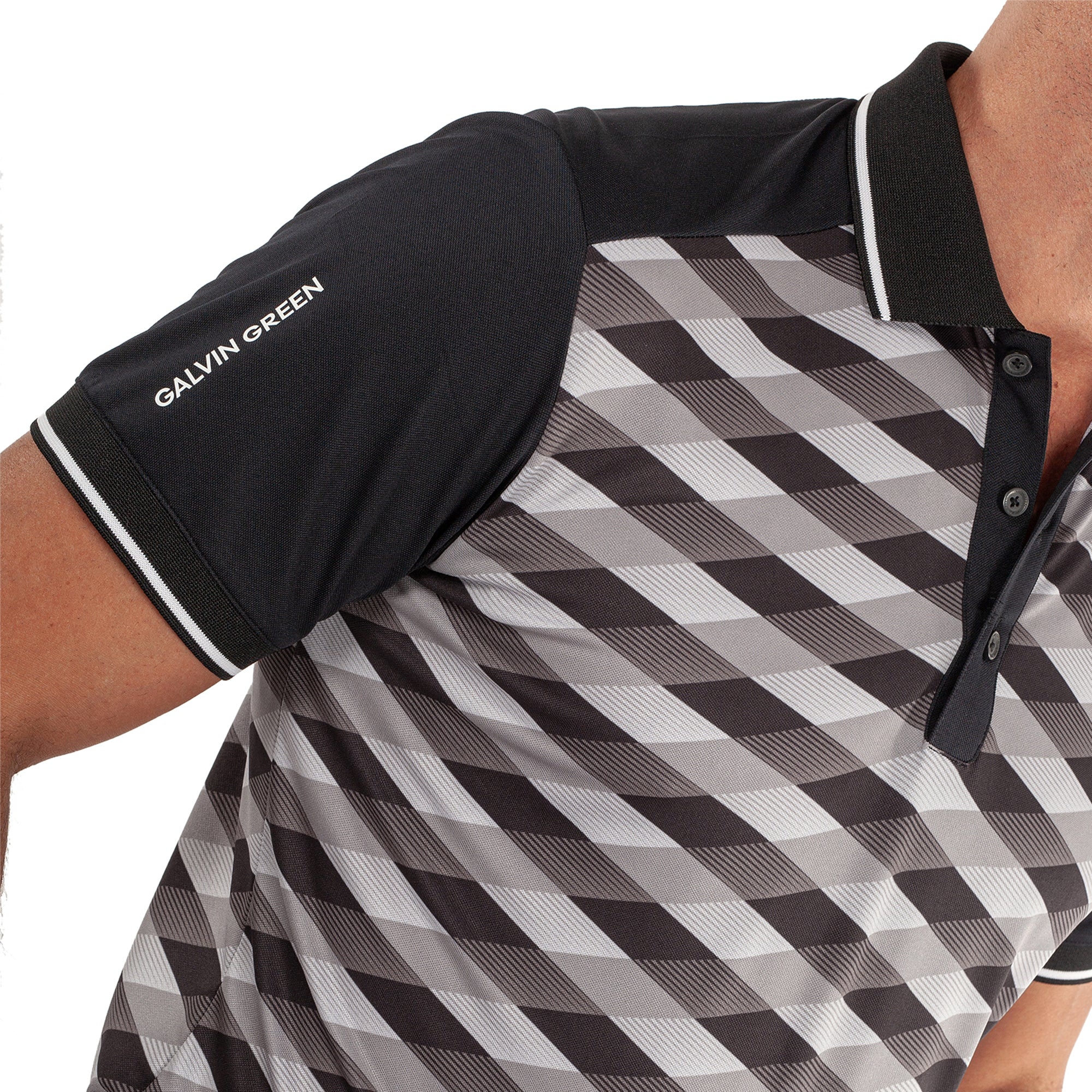 Galvin Green Marlon Ventil8+ Golf Shirt Black/Sharkskin 9350