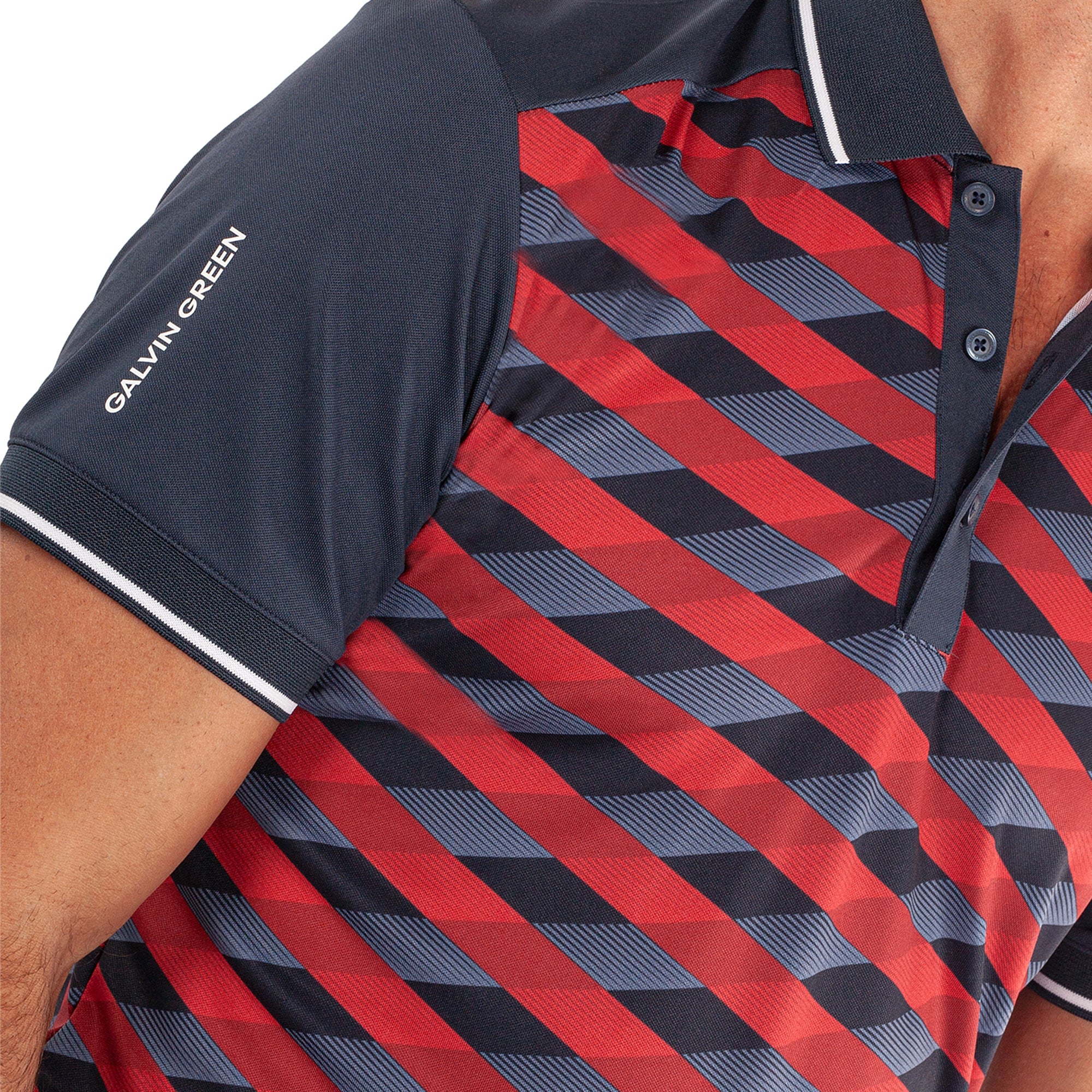 Galvin Green Marlon Ventil8+ Golf Shirt Navy/Red 8895