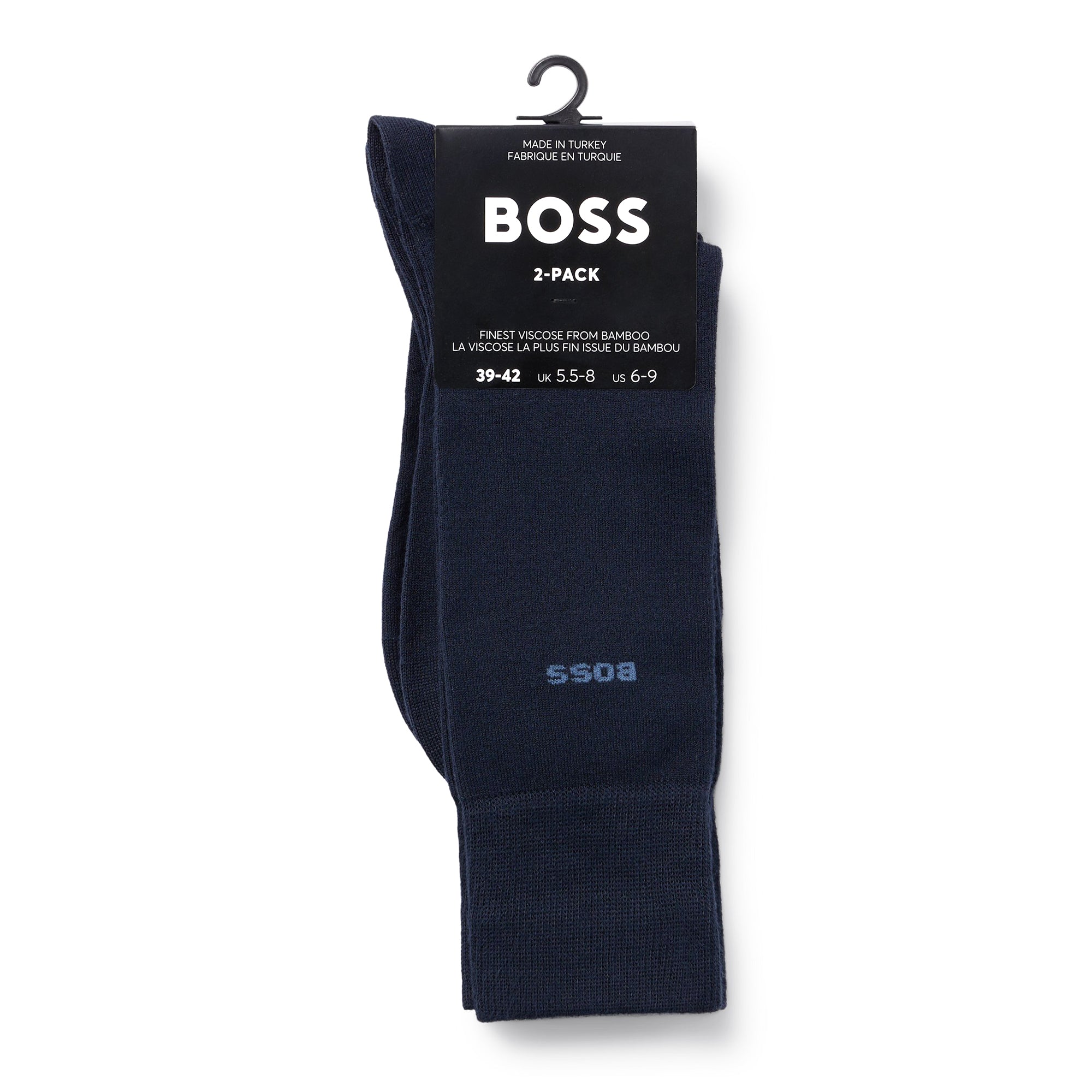 BOSS 2 Pair RS VI Bamboo Crew Socks Dark Blue 401