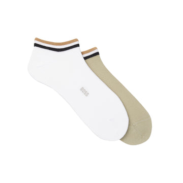 BOSS Signature Stripe Ankle Socks - 2 Pack