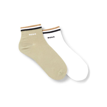 BOSS Signature Stripe Ankle Socks - 2 Pack