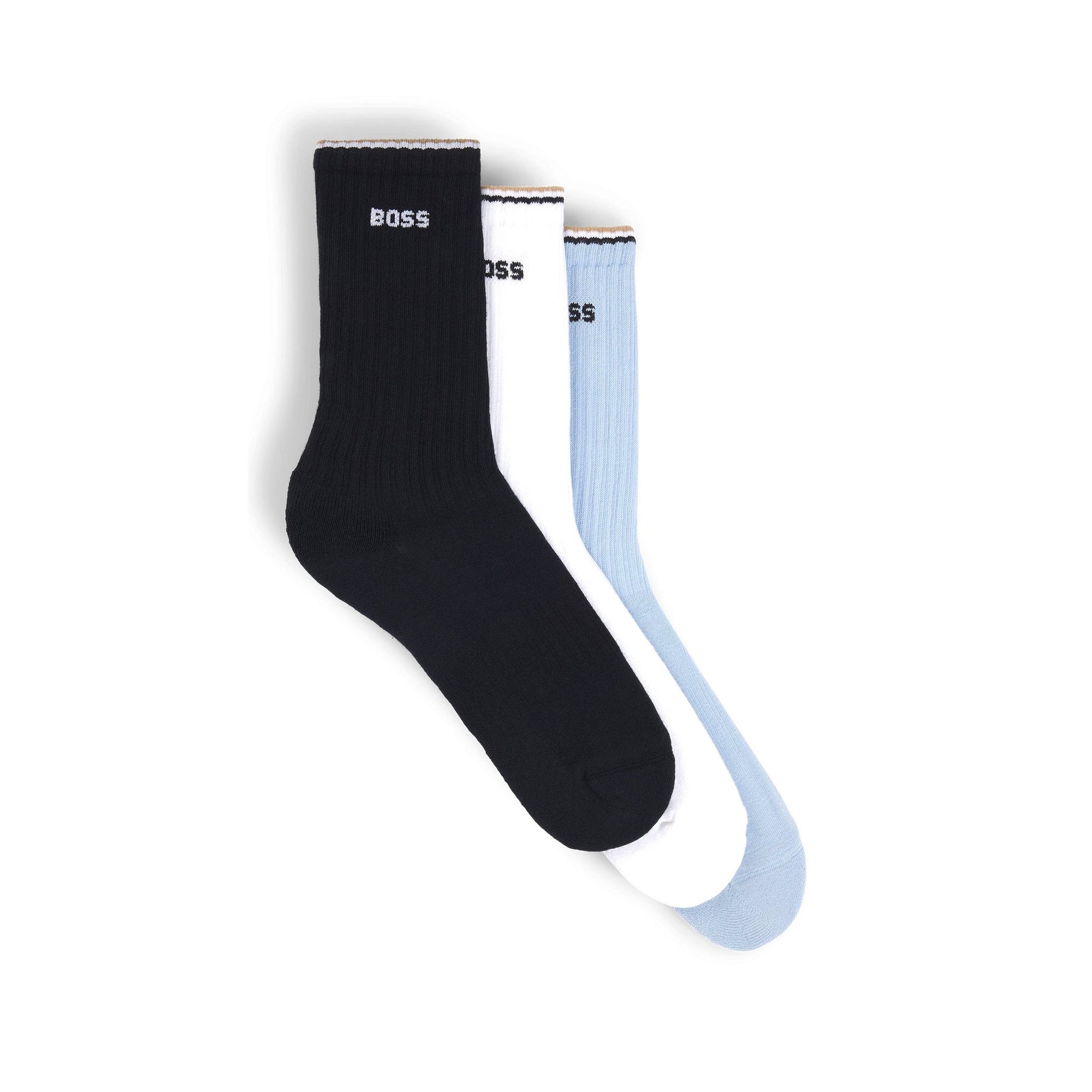 BOSS 3 Pair QS Rib Stripe Socks Multi 961
